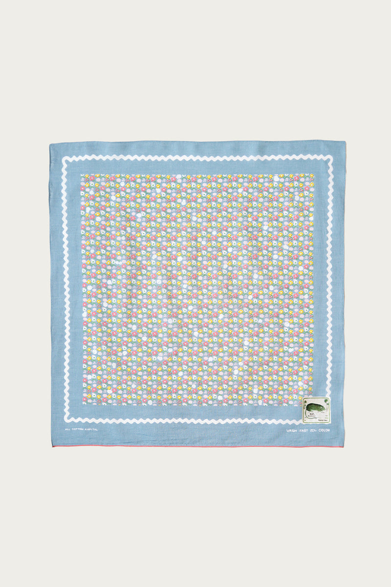 Kapital Fastcolor Selvedge Bandanna (SKULL & FLOWER) | Sax | Canoe