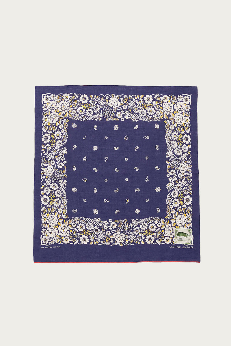 Kapital Fastcolor Selvedge Bandanna (CHURCHILL GARDEN) 15x15