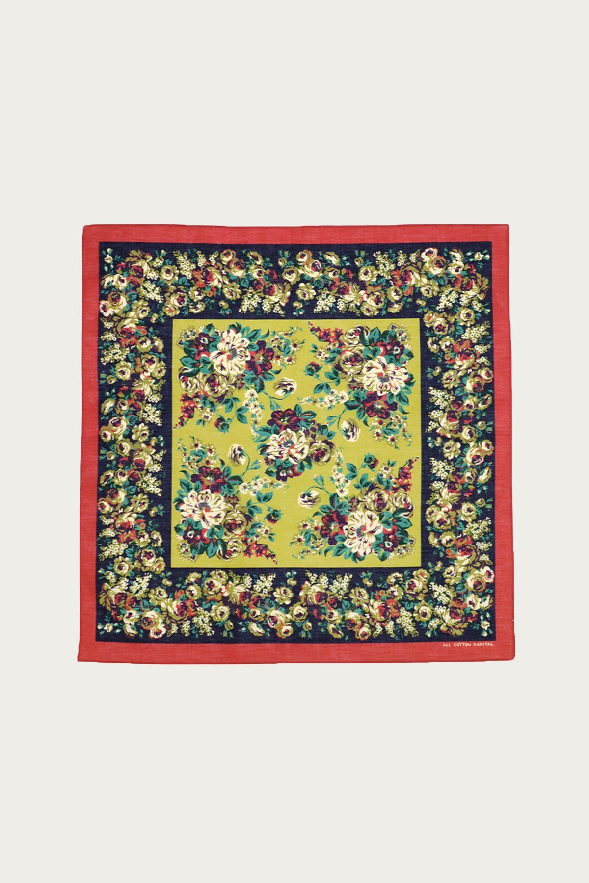 Kapital - Fastcolor Selvedge Bandanna (NADESHIKO-Champetre) - Rose - Canoe Club