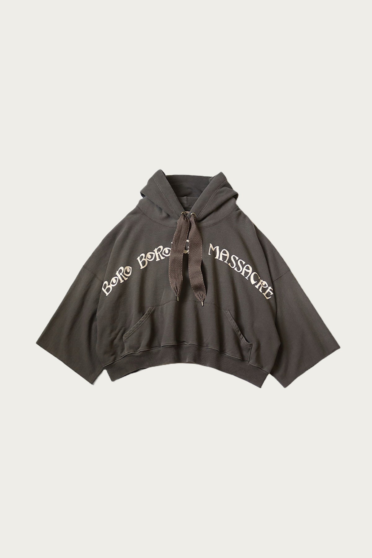 Kapital - SWT Knit DEVIL Hoodie (BORO BOROUGH MASSACRE)S-font - Brown - Canoe Club