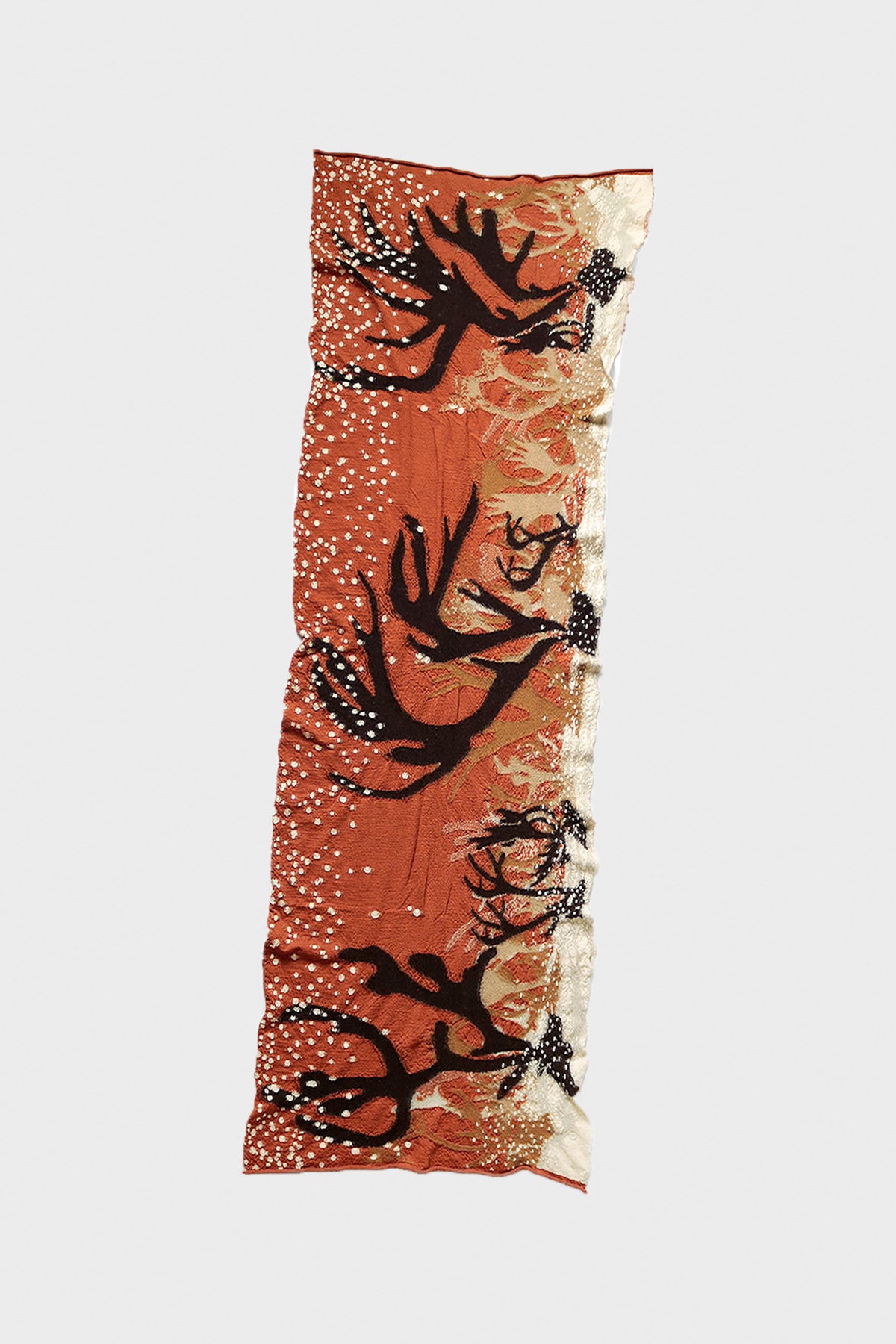 Kapital - Fulling Wool Scarf JOURNEY CARIBOU - Orange - Canoe Club