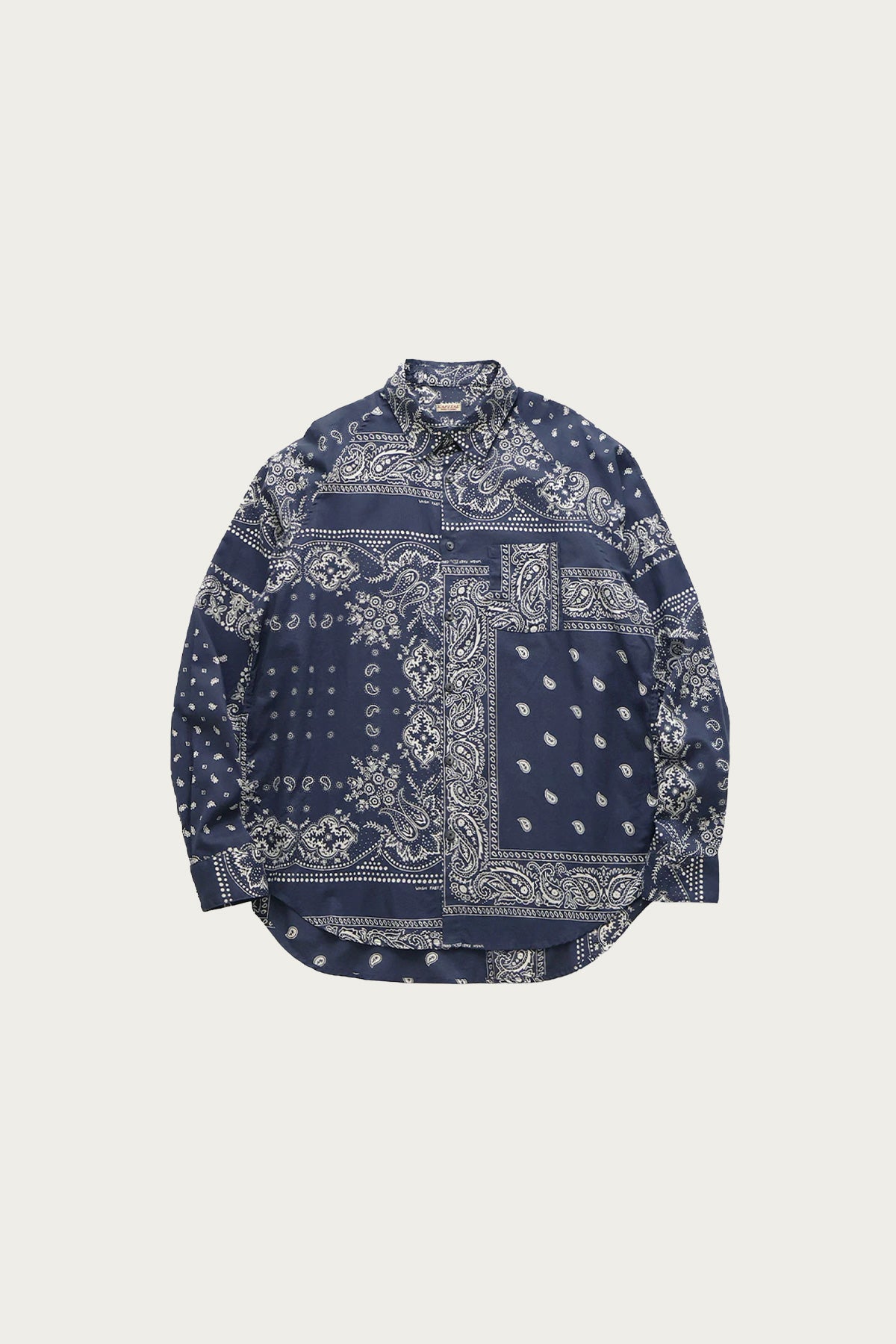 Kapital - Gauze RAT BRAND Bandanna Patchwork Raglan Shirt - Aubergine - Canoe Club