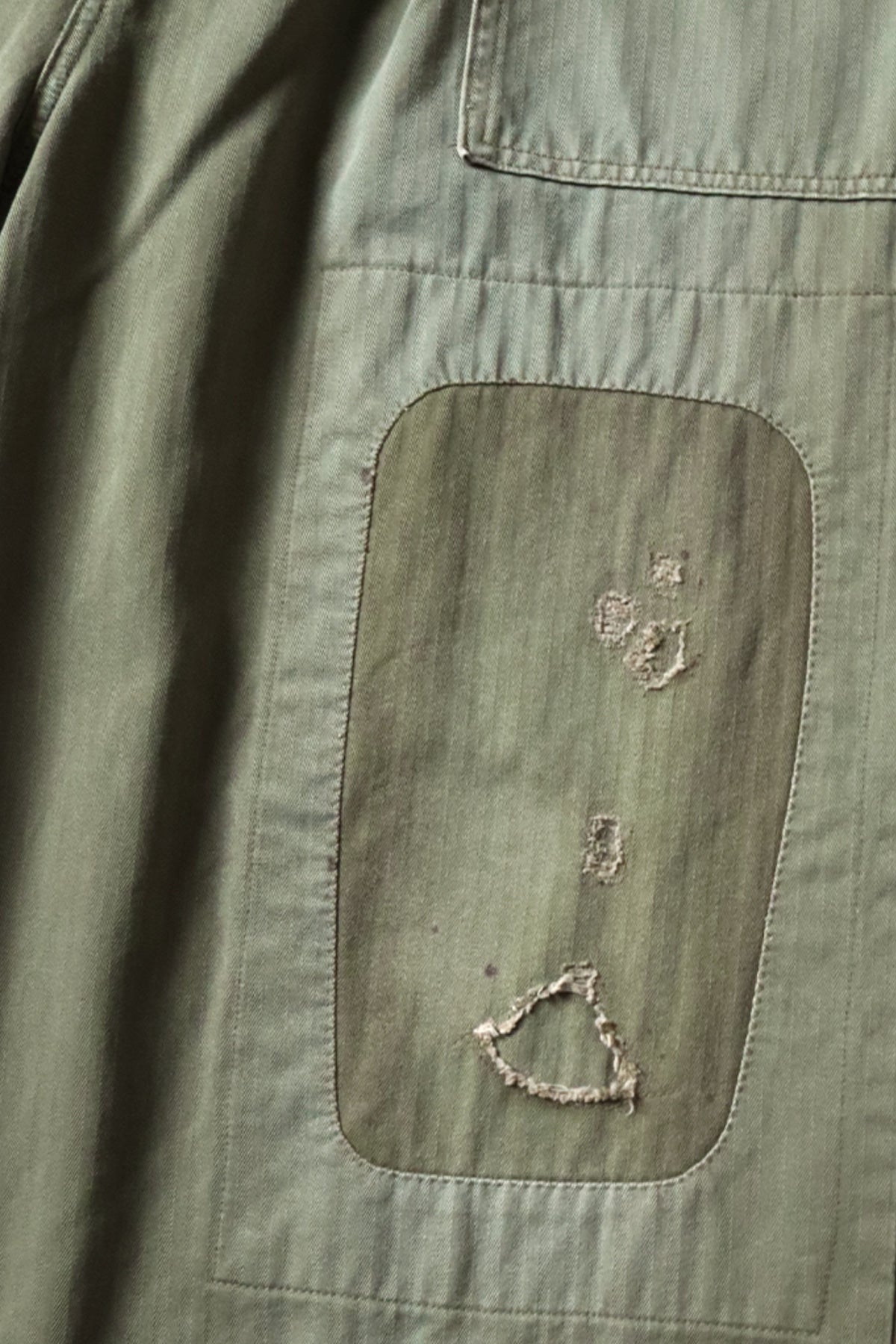 Kapital - Herringbone FATIGUE Baggy Pants (RUSHFIELD Remake) - Khaki - Canoe Club