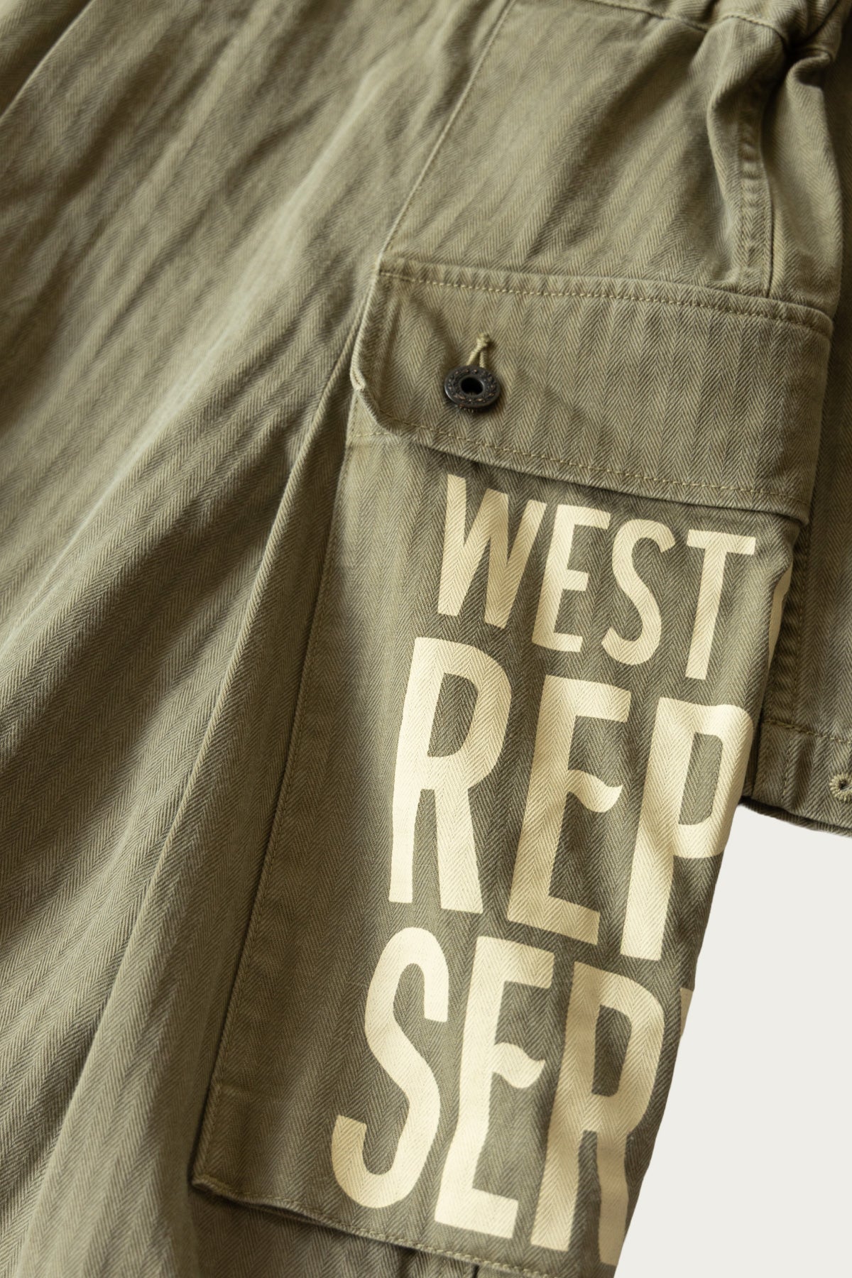 Kapital - Herringbone MONKEY Jumpsuit (FACTORY-REPAIR &Embroidery) - Khaki - Canoe Club
