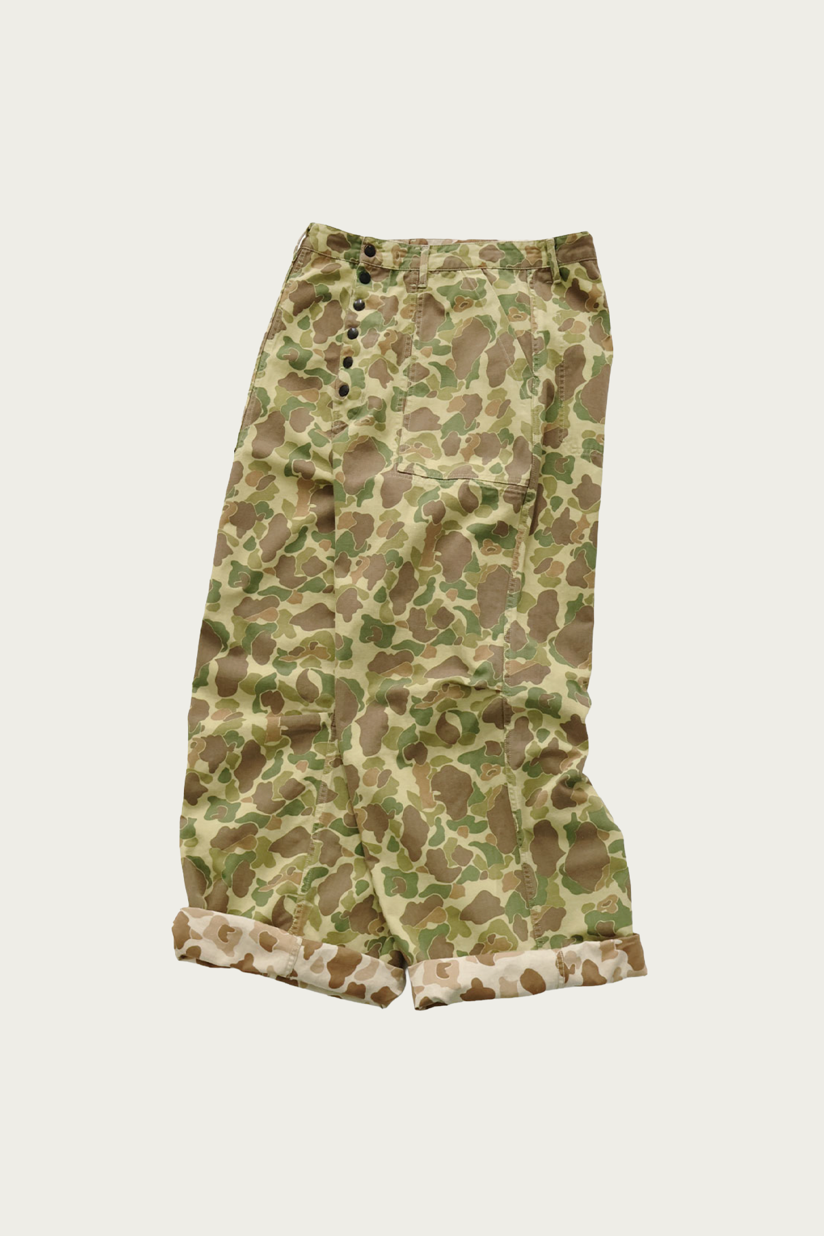 Kapital - HUNTER CAMO Herringbone Reversible Fatigue Baggy Pants - HunterCAMO - Canoe Club