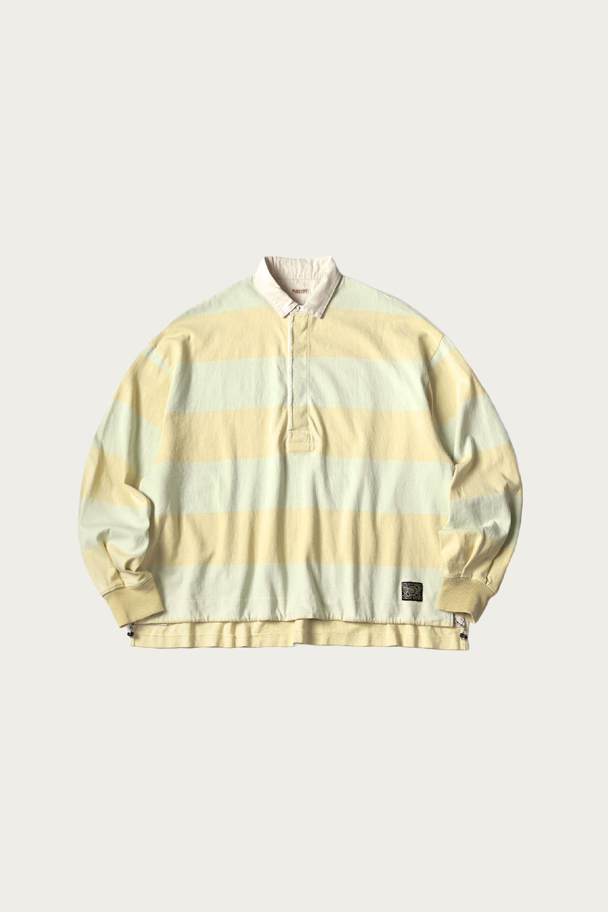 Kapital - JAIL Stripe Jersey BIG Rugger Shirt - Yellow/Green - Canoe Club