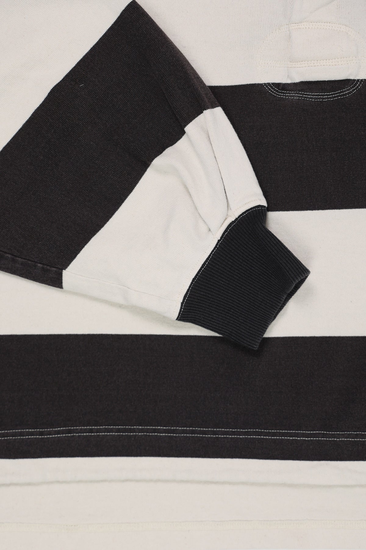 Kapital - JAIL Stripe Jersey BIG Rugger Shirt - Black - Canoe Club