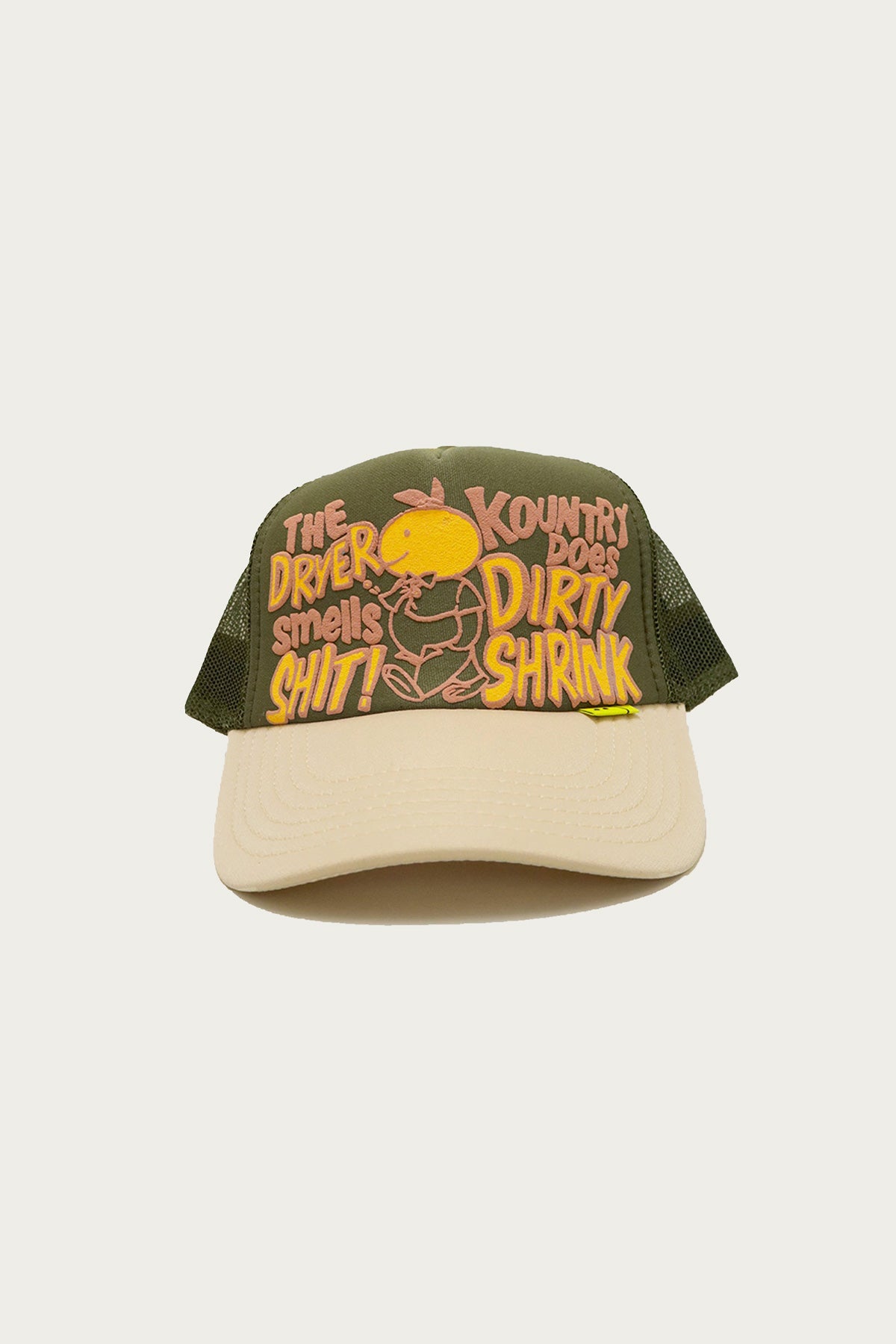 Kapital - KOUNTRY DIRTY SHRINK Trucker Cap - Olive/Ecru - Canoe Club