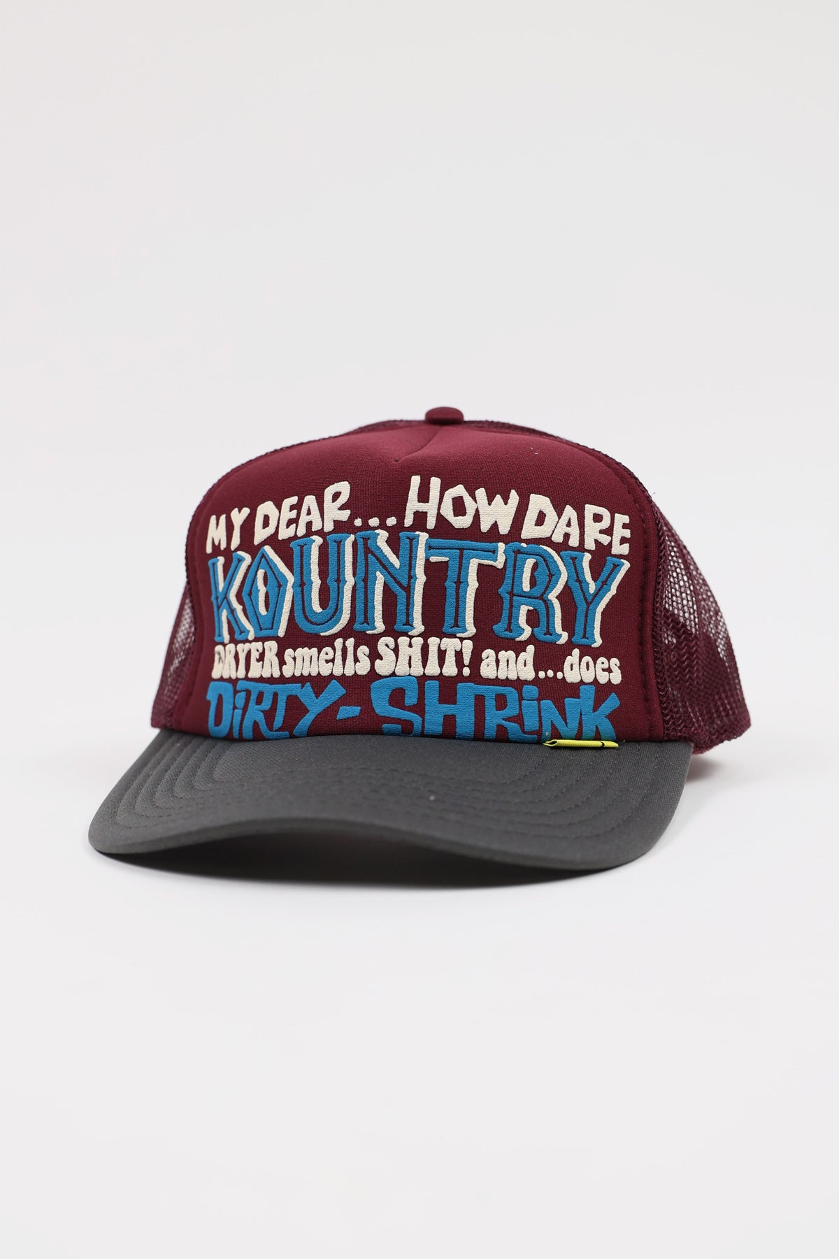 Kapital - KOUNTRY DIRTY SHRINK Trucker CAP - Burgundy x Charcoal - Canoe Club