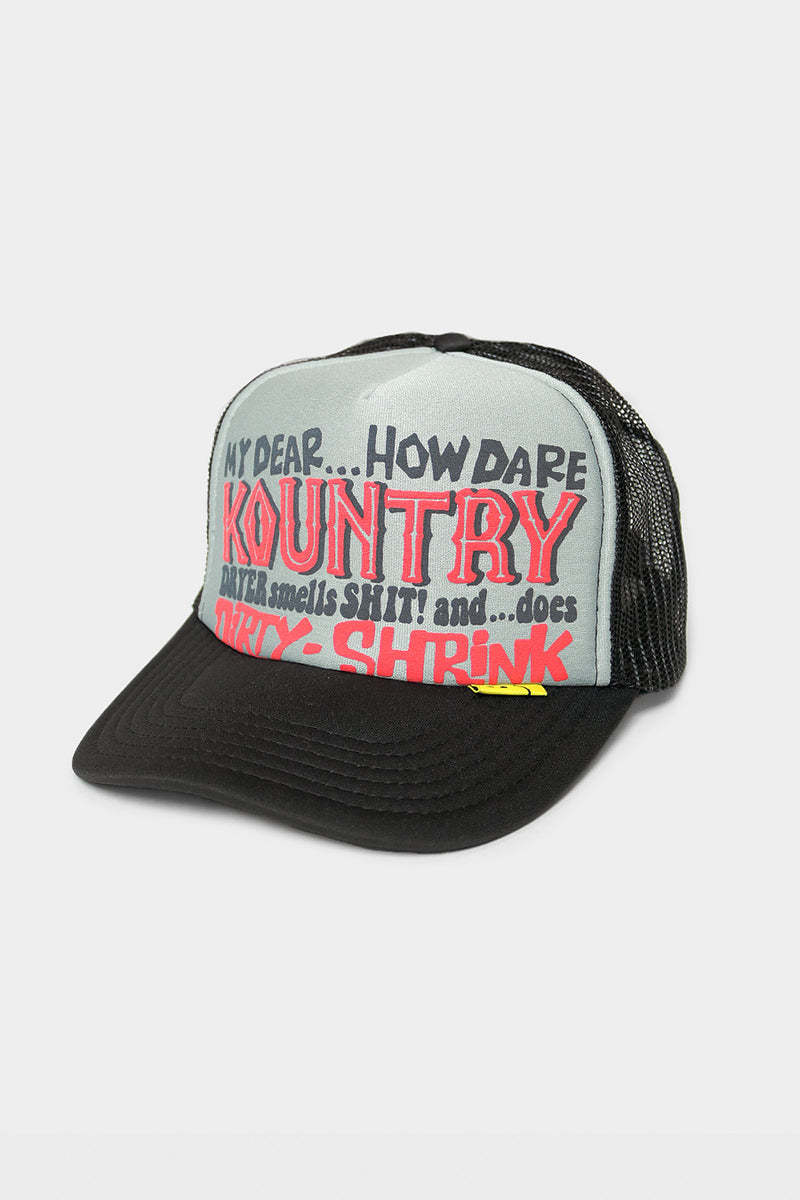 Kapital KOUNTRY DIRTY SHRINK Trucker CAP | Gray x Black | Canoe Club