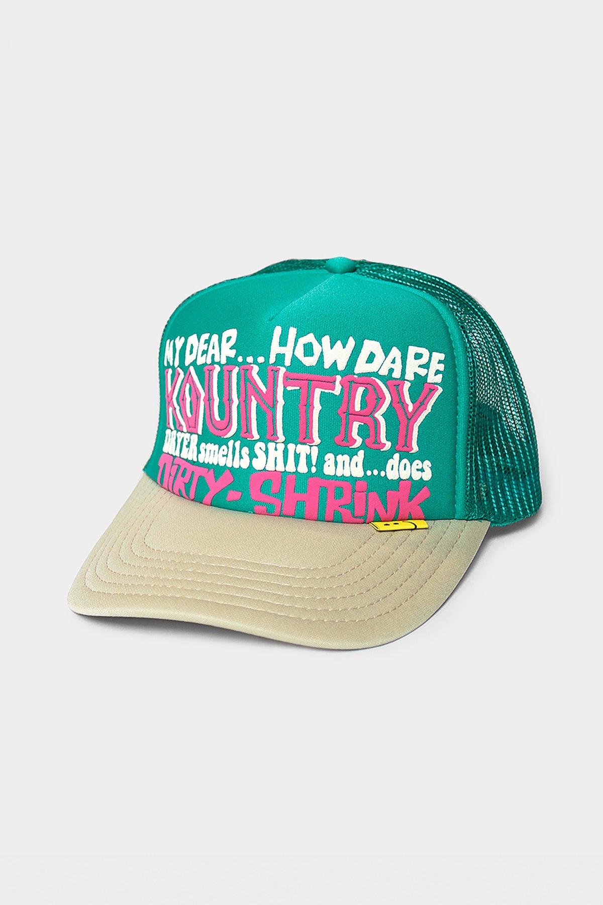 Kapital - KOUNTRY DIRTY SHRINK Trucker CAP - Turquoise x Beige - Canoe Club