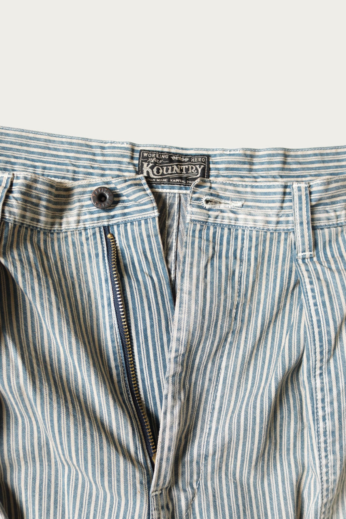 Kapital - LIBERTY Hickoree FATIGUE Baggy Pants (RUSHFILED Remake) - Hickory - Canoe Club