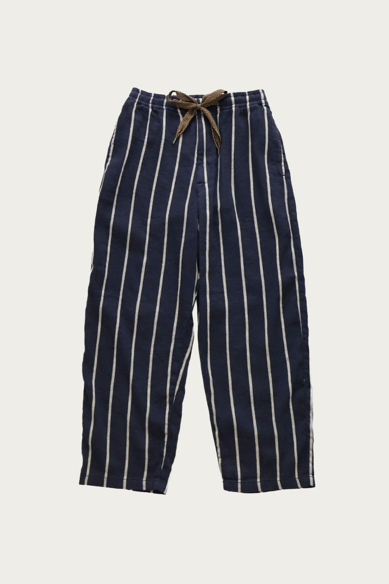 Kapital Linen PHILLIES Stripe EASY Pants | Navy | Canoe Club