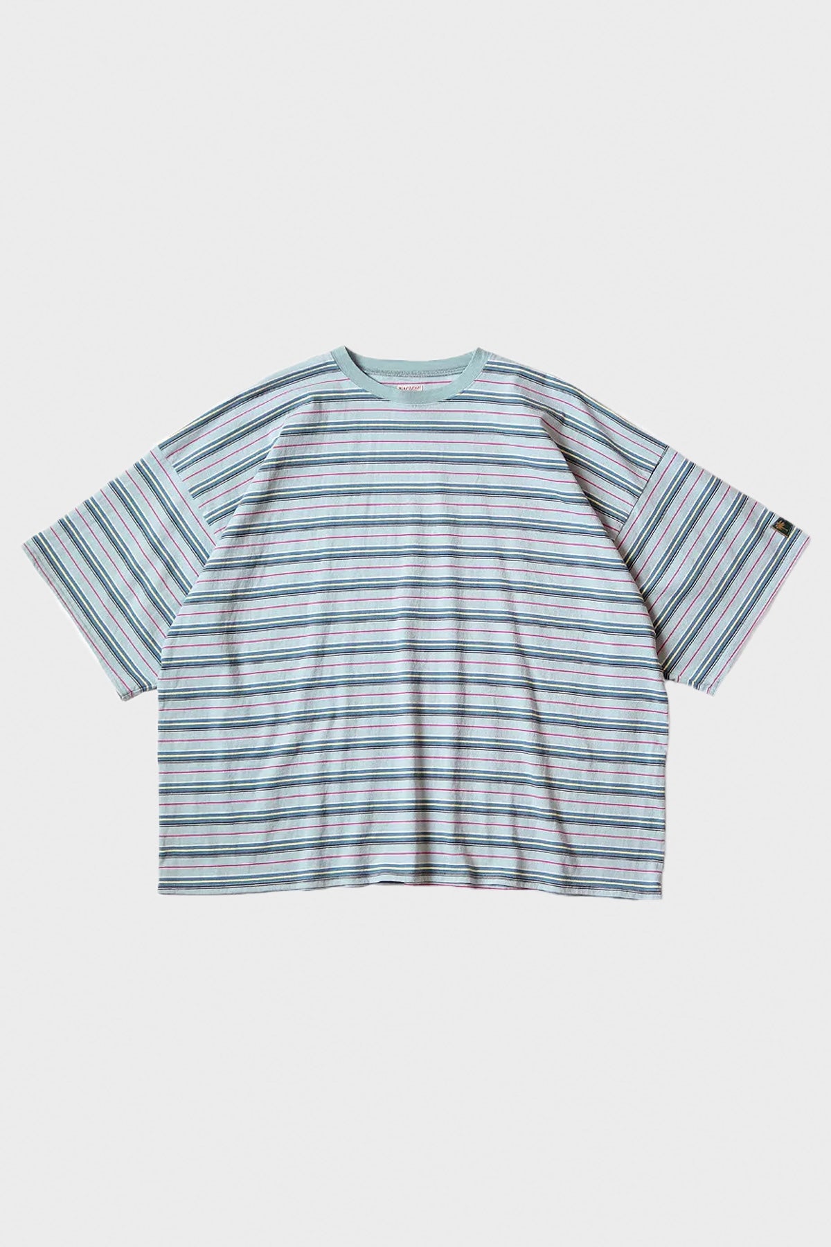 Kapital - Multi Stripe Jersey HUGE-T - Light Blue/Blue - Canoe Club