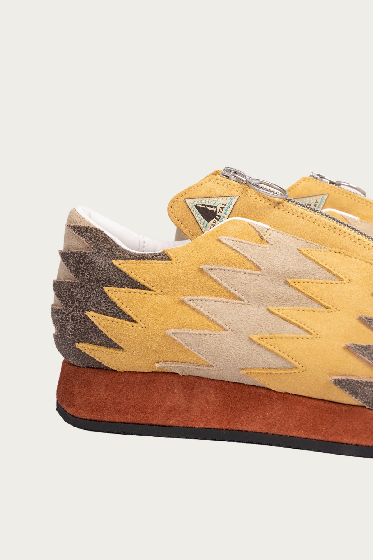 Kapital - Leather NAVAJO Spallow Sneaker - Mustard - Canoe Club