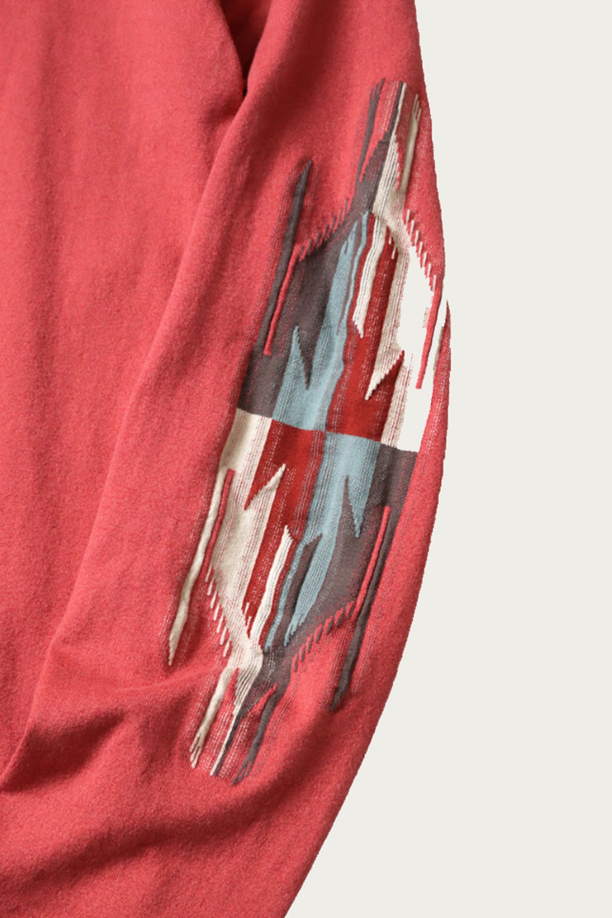Kapital - Ortega Jersey Crew Long Sleeve T - Red - Canoe Club