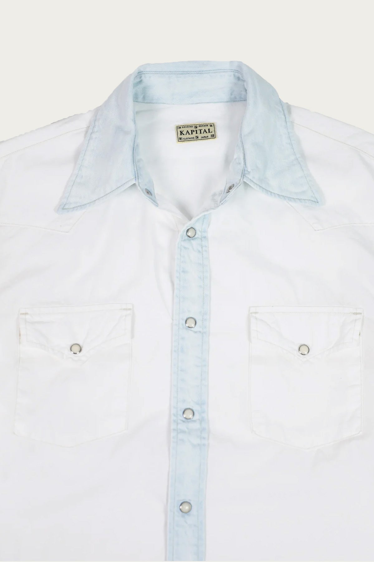 Kapital - OX x Denim HUSKY Western Shirt - White - Canoe Club
