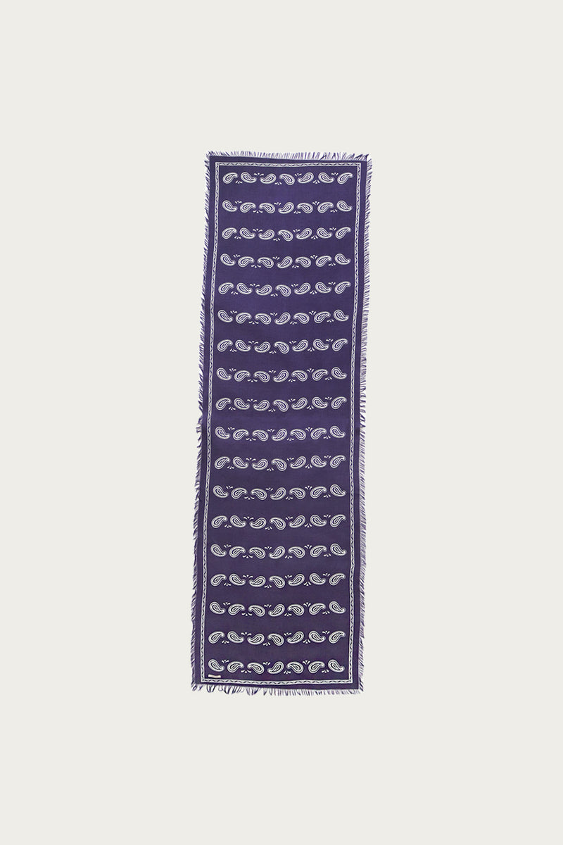 Kapital Rayon Fringe Stole (PECOS Paisley) | Purple | Canoe Club