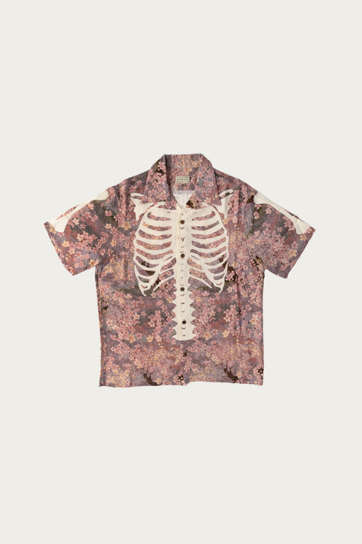 Kapital - Rayon SAKURA-BONE Aloha Shirt - Grey - Canoe Club