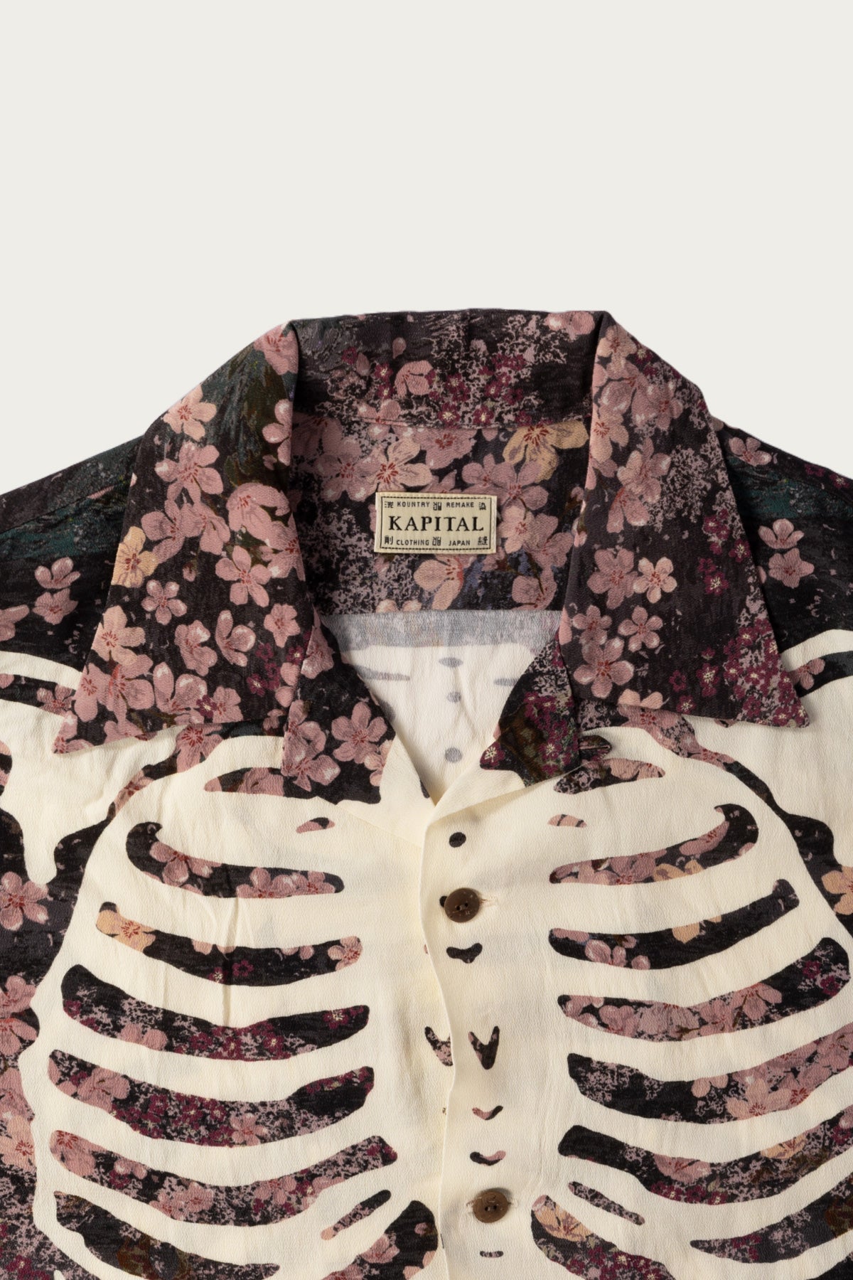 Kapital - Rayon SAKURA-BONE Aloha Shirt - Indigo - Canoe Club