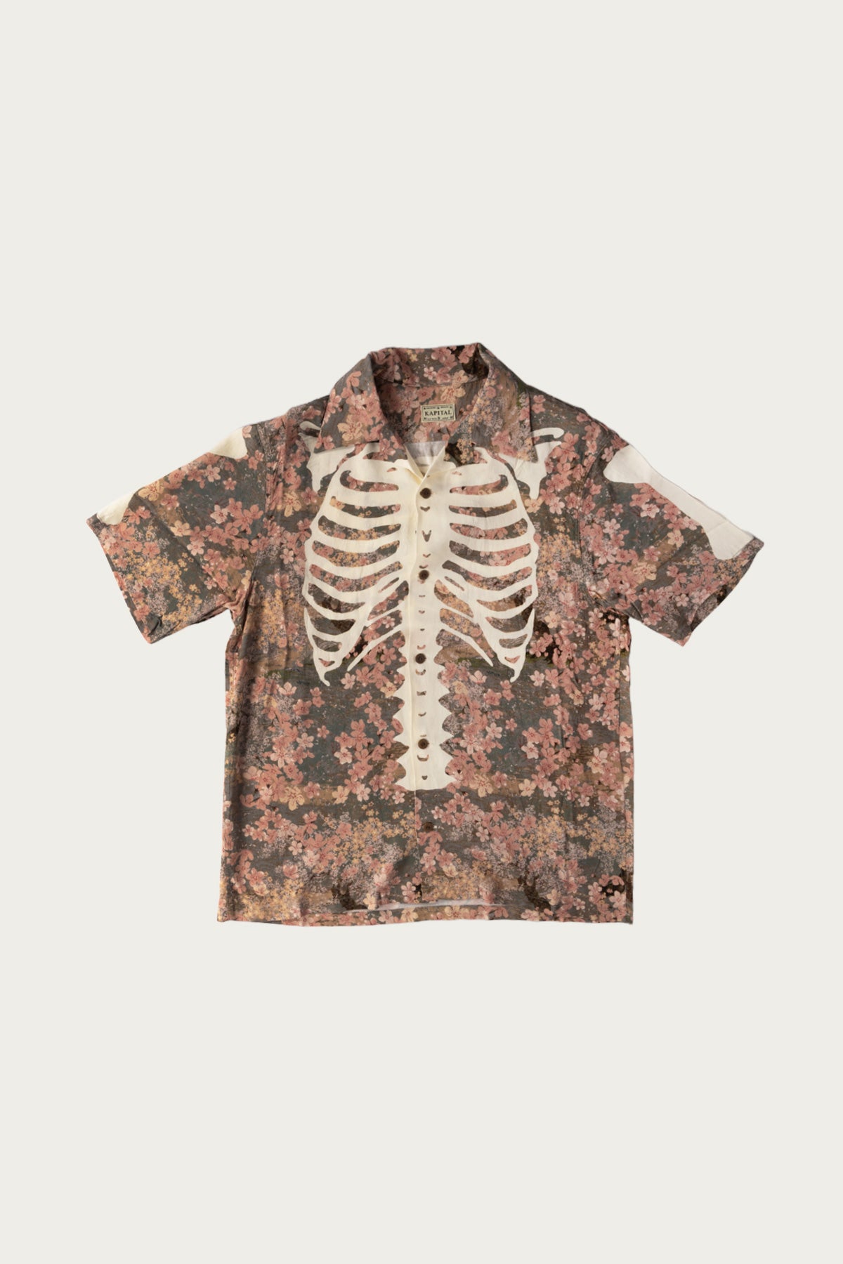 Kapital - Rayon SAKURA-BONE Aloha Shirt - Khaki - Canoe Club