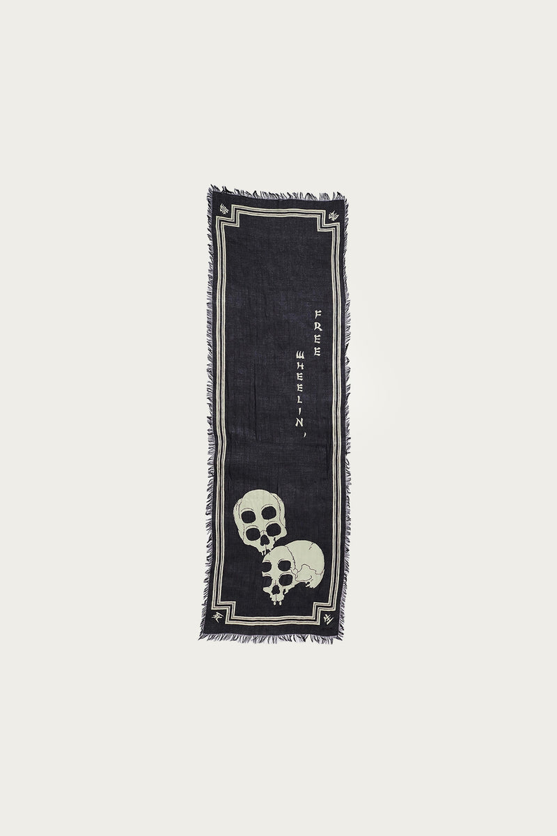 kapital レーヨン　WABI SABI Rainskull Stole Kapital Rayon Wabi Sabi Rainskull Stole, Black – Glasswing