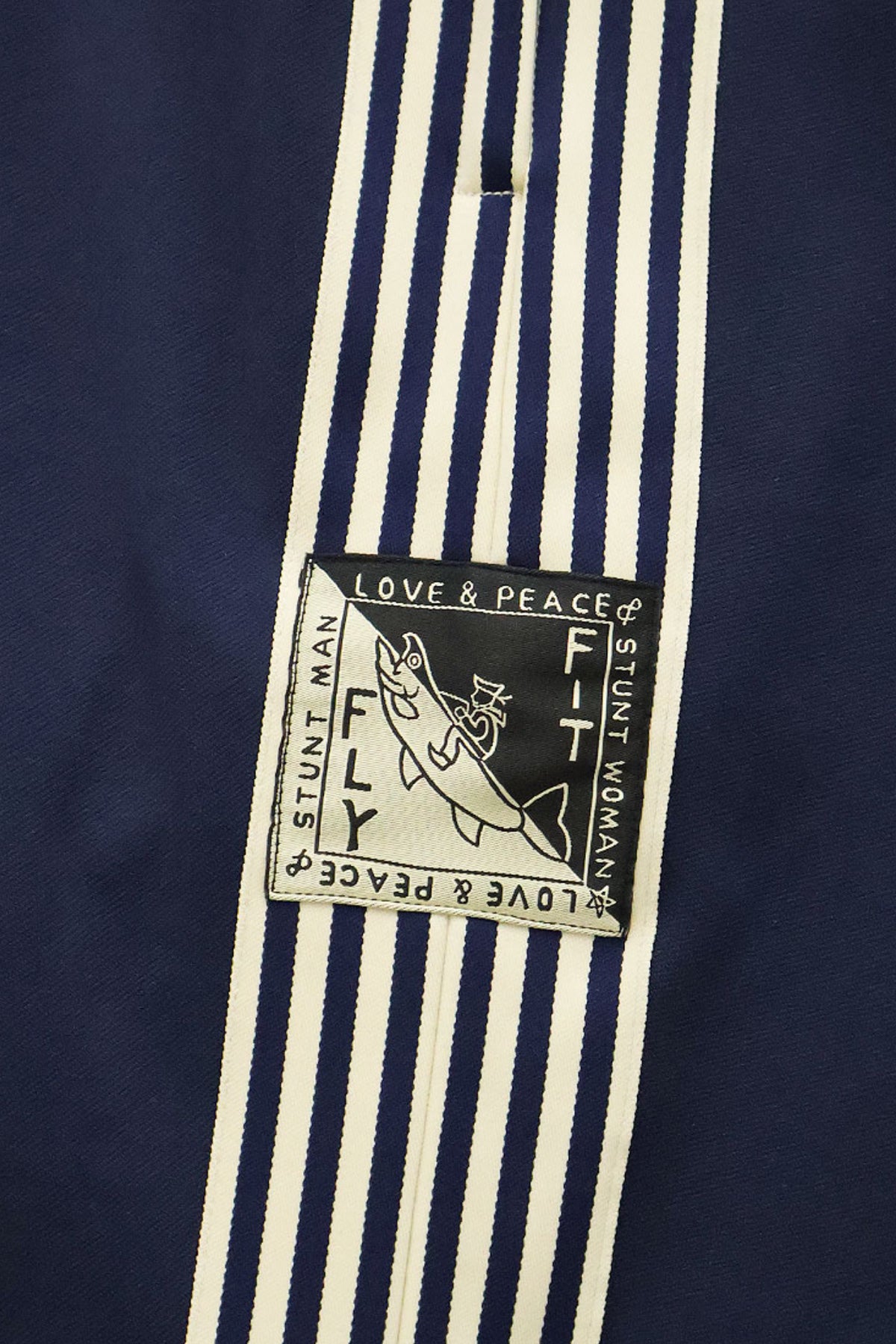 Kapital - Smooth Jersey KOME-KOME Track Jorts (BannerStripe) - Navy - Canoe Club