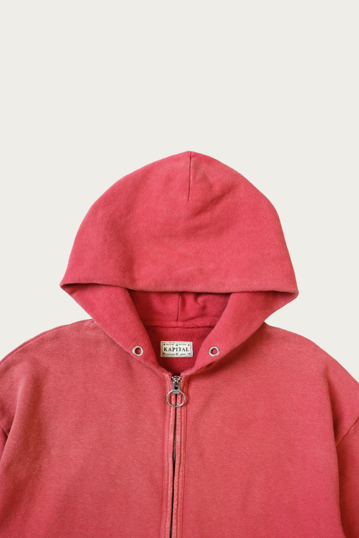 Kapital - SWT Knit ZIP-UP GYM Parka - Red - Canoe Club
