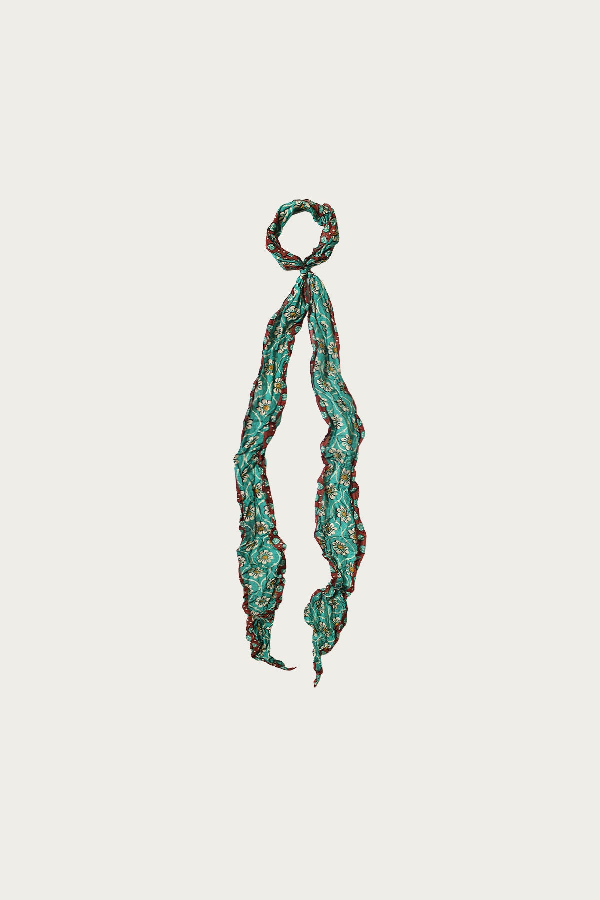 Kapital - WASHER Silk MOGA Scarf (CALICO) - Turquoise - Canoe Club