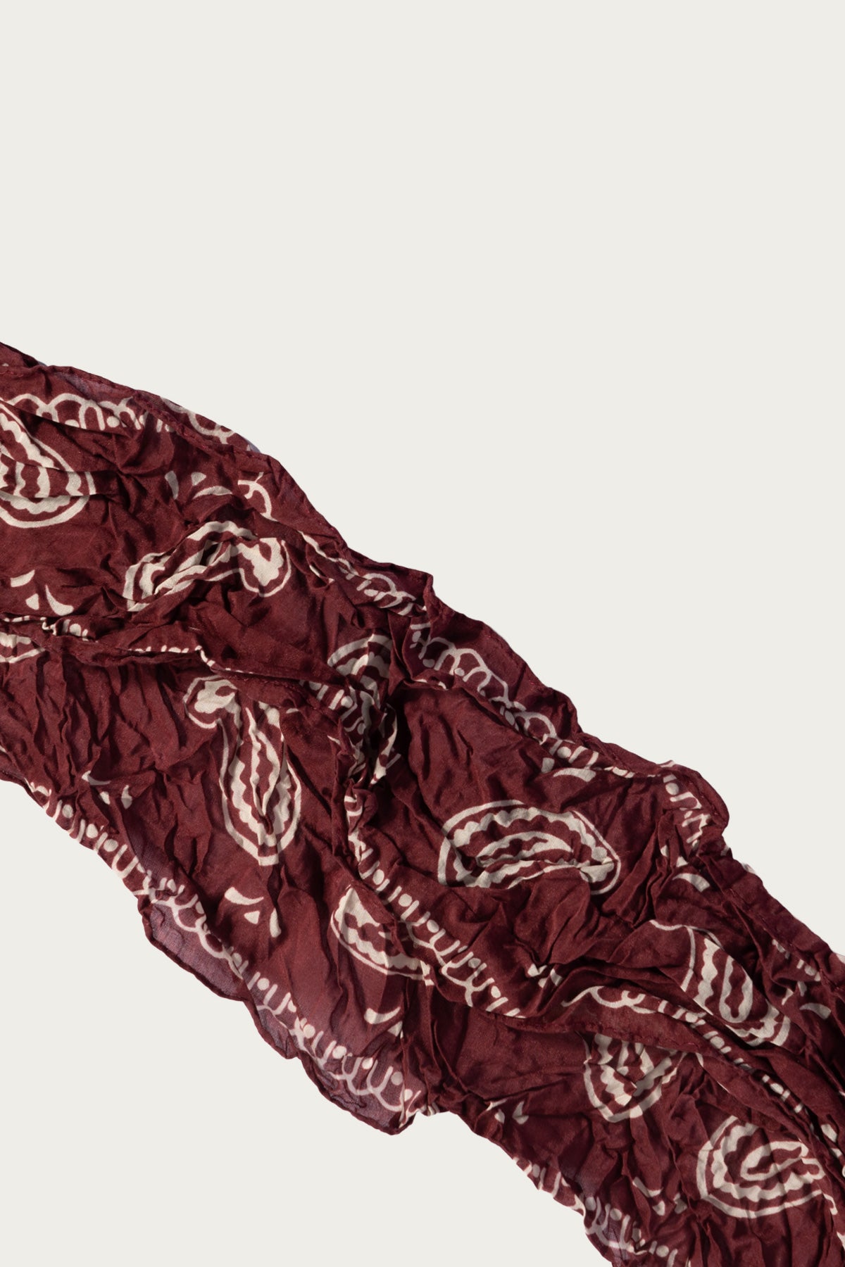 Kapital - WASHER Silk MOGA Scarf (PAISLEY) - Burgundy - Canoe Club