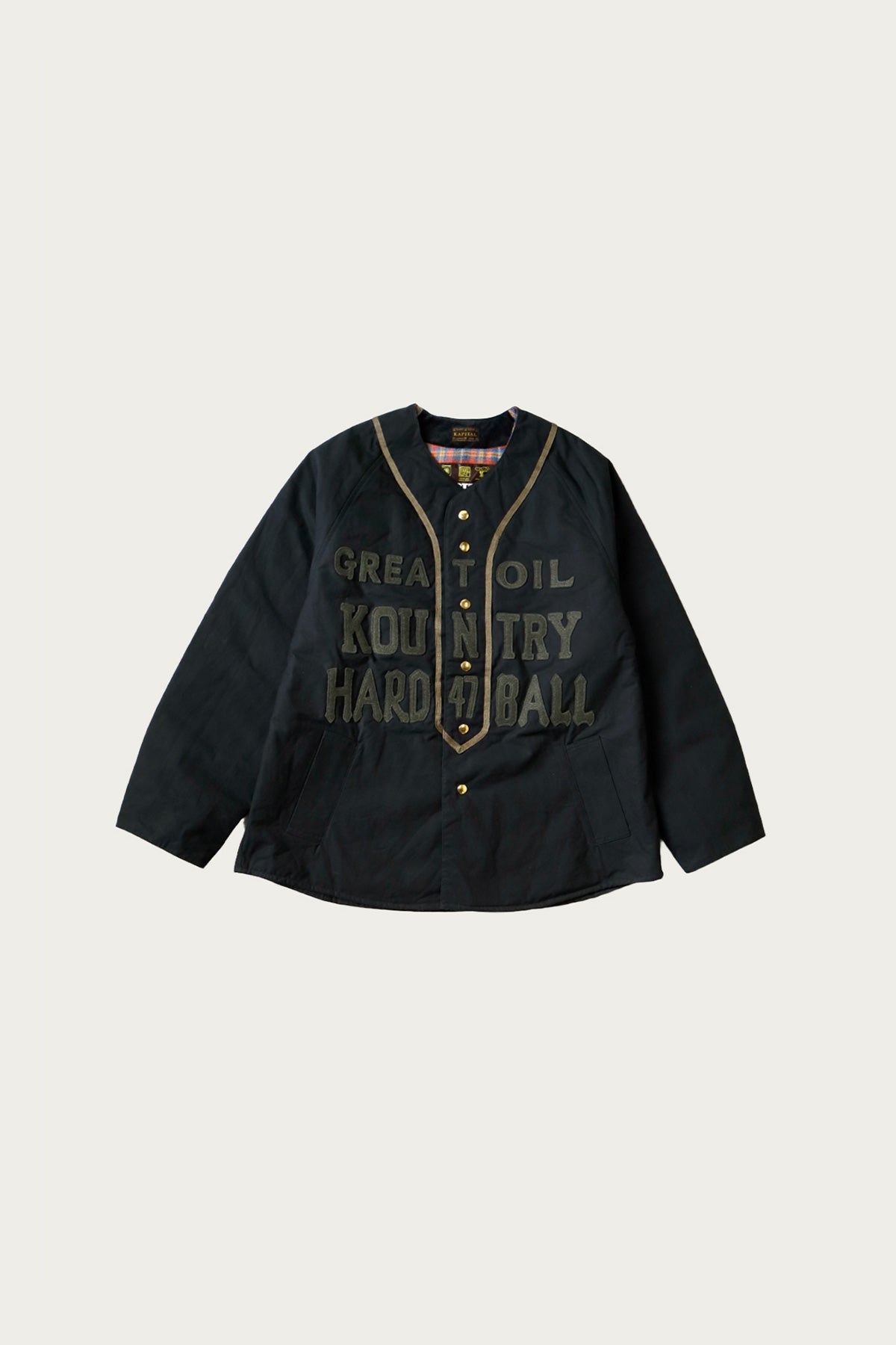 Kapital - Weather Cotton Oil Coating Baseball Blouson - Black - Canoe Club