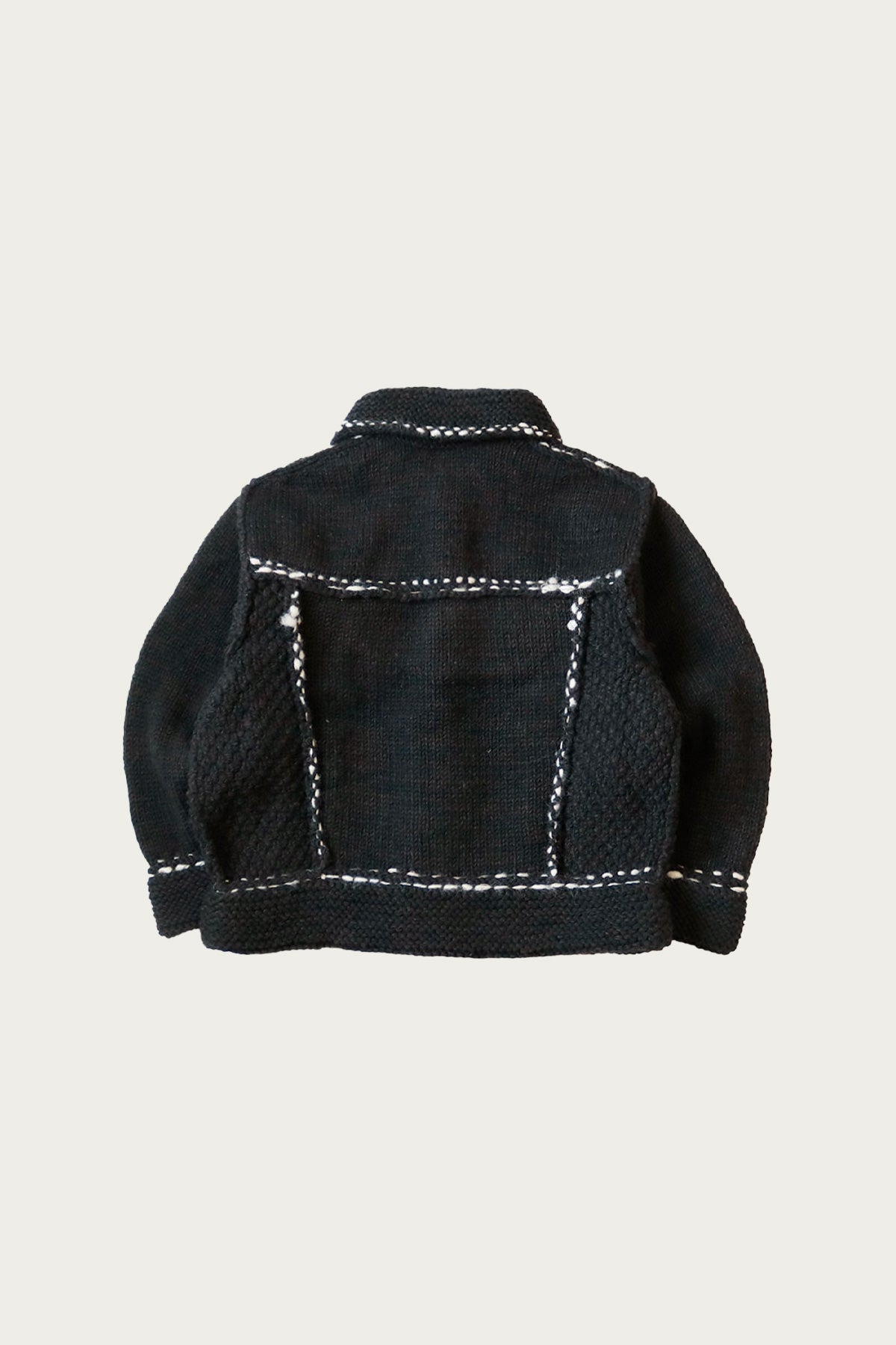 Kapital - Wool Hand Knit Cowichan G-JACKET - Black - Canoe Club