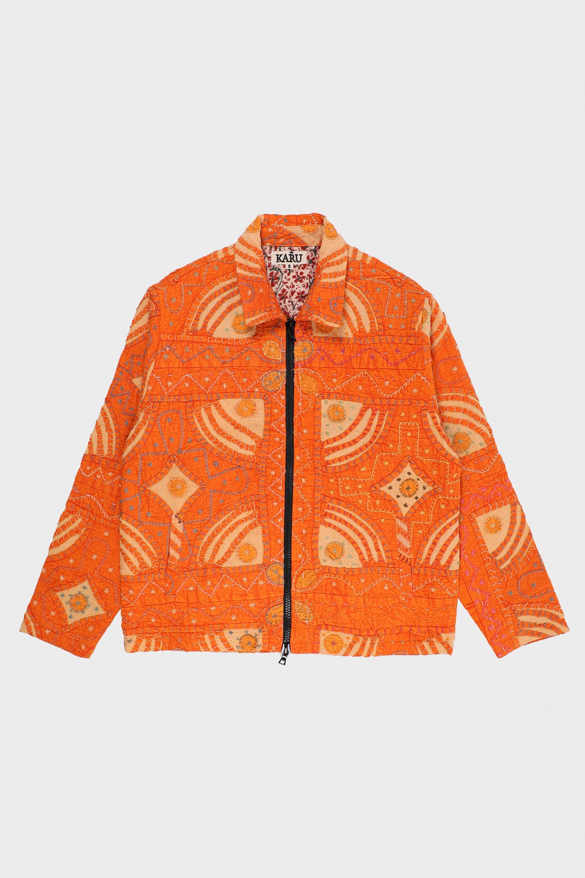 Karu Research - Zip Work Jacket - Rangoli Patchwork Quilt - Canoe Club