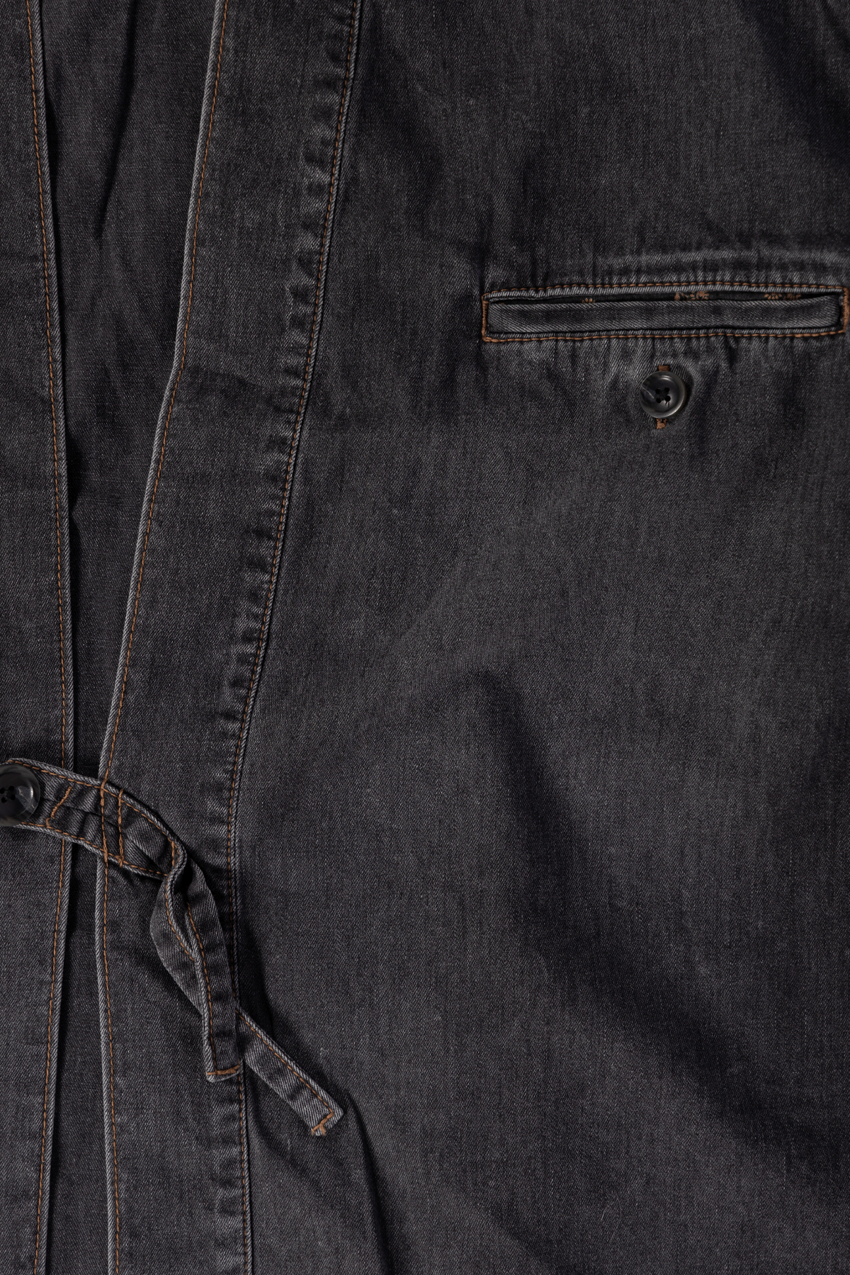 Khoki - Patchwork Denim Overshirt - Black - Canoe Club