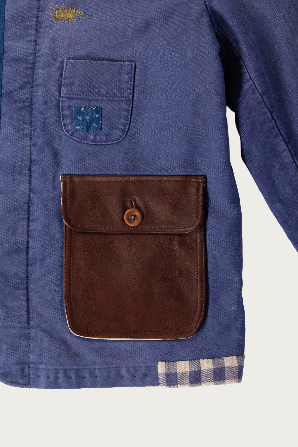Khoki - Vintage-Finished Work Jacket - Blue - Canoe Club