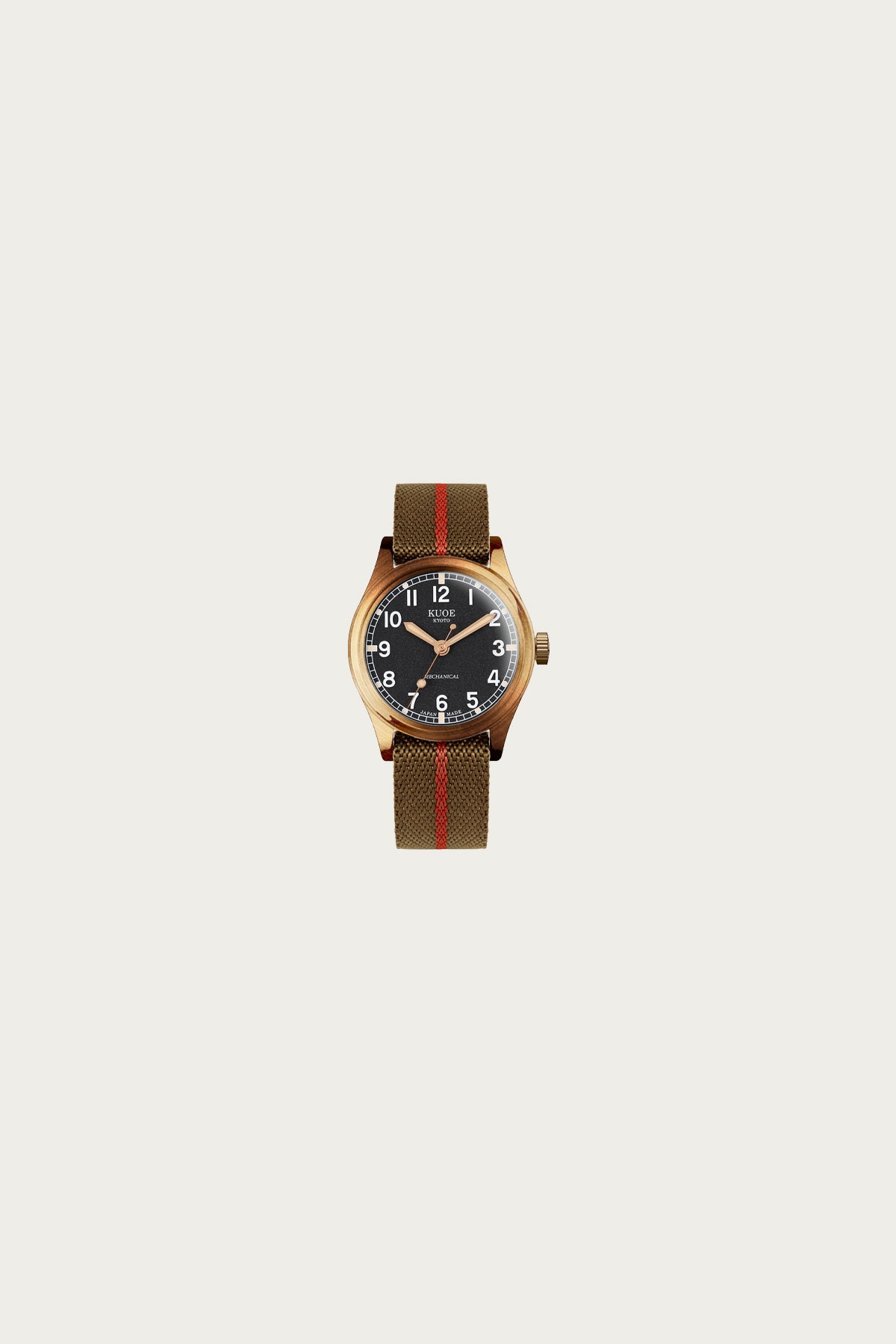 Kuoe Watches - Old Smith 90-0002 - Black Dial/Bronze Case/Nylon Strap - Canoe Club