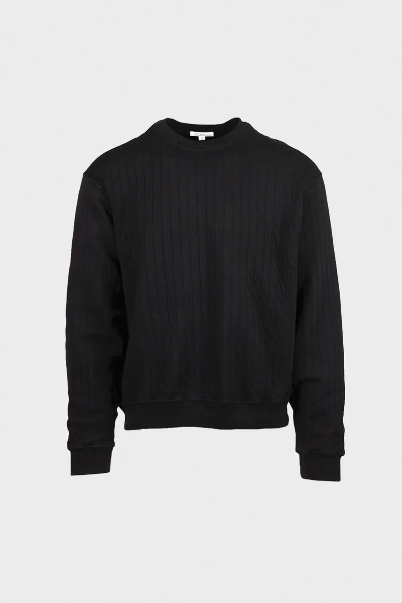 Lady White Co. Quilted Crewneck | Black | Canoe Club
