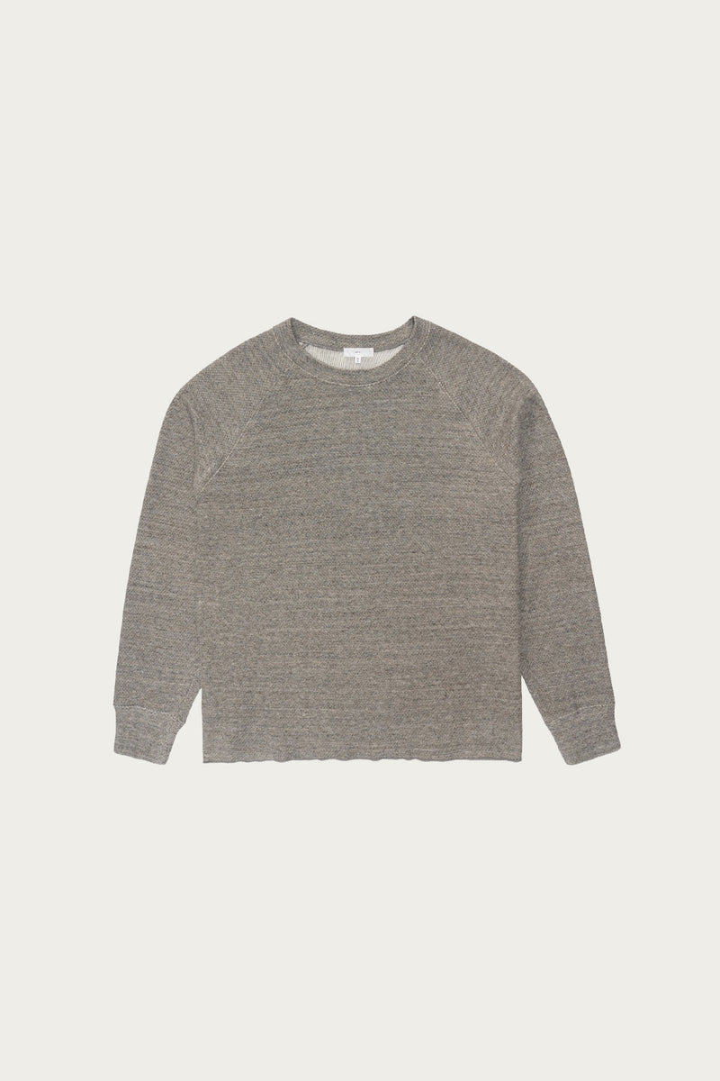 Lady White Co. Raglan Thermal | Grey Melange | Canoe Club