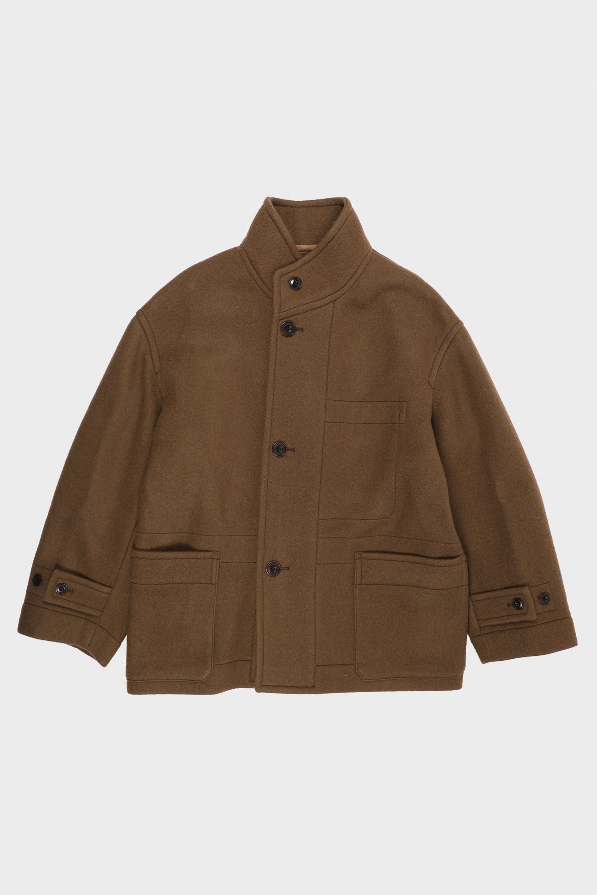 Lemaire - Boxy Duffle Coat - Olive Brown - Canoe Club