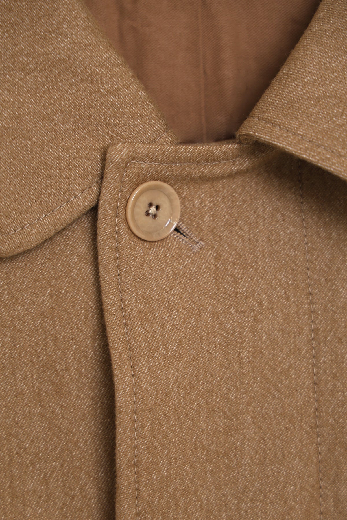 Lemaire - Boxy Overcoat - Taupe/Beige Melange - Canoe Club