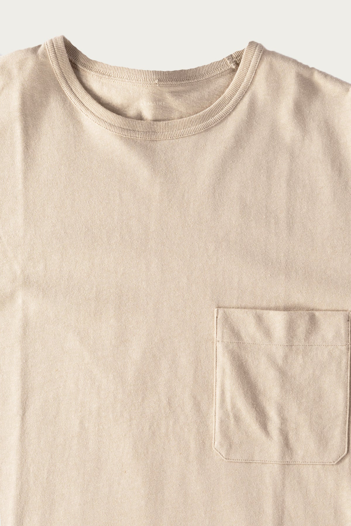 Lemaire - Boxy SS T-Shirt - Warm Beige - Canoe Club