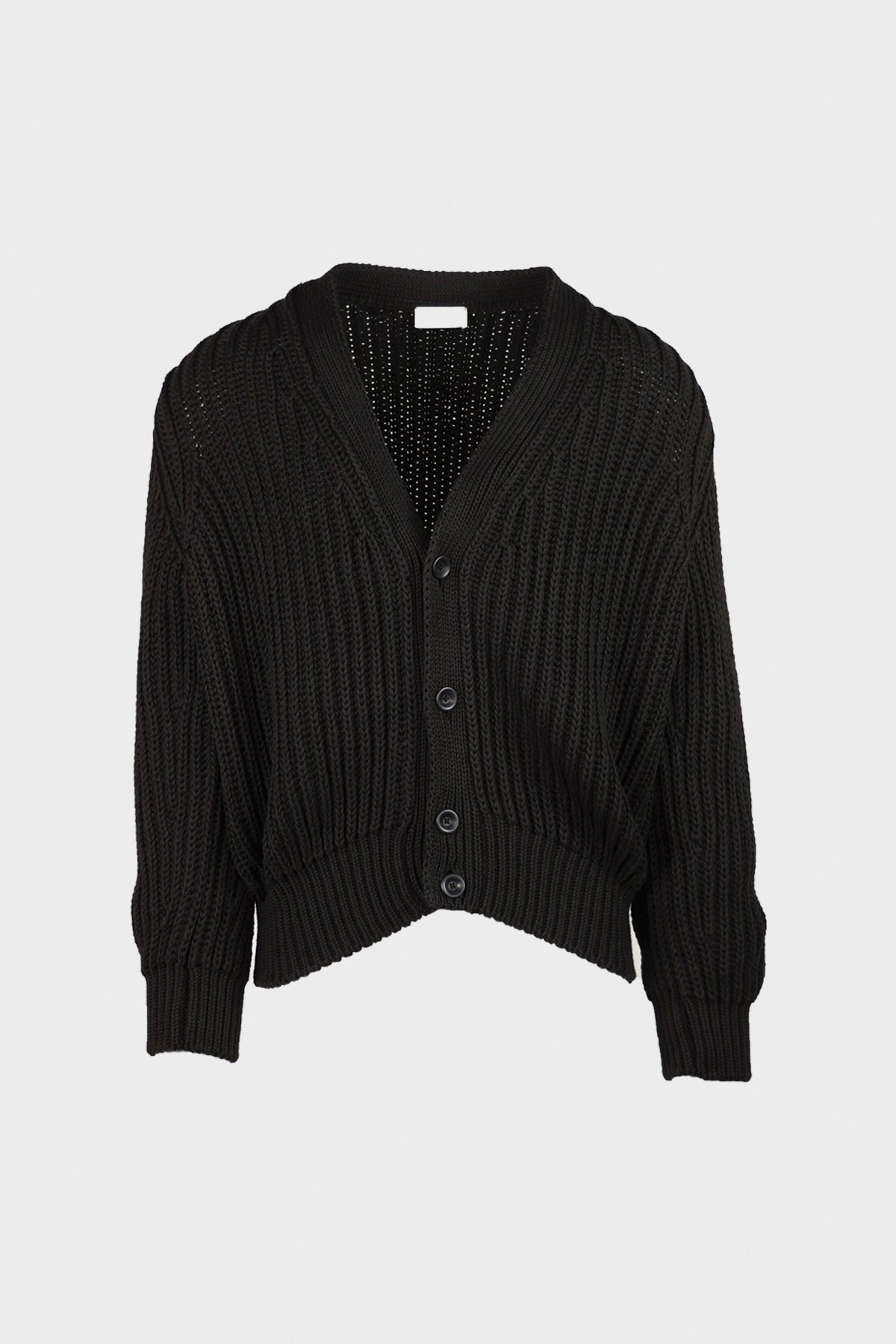 Lemaire - Chunky Cardigan - Dark Espresso - Canoe Club