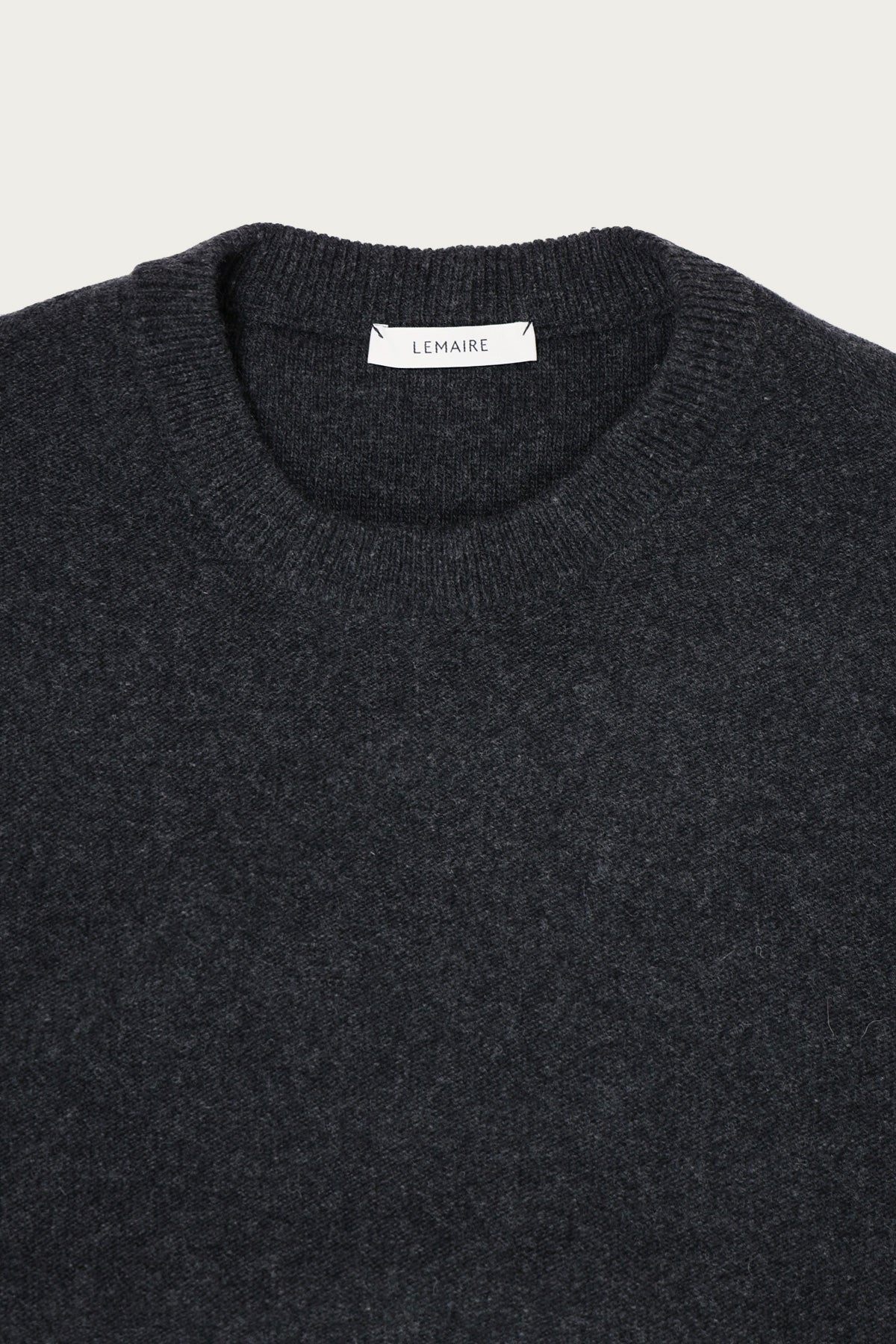 Lemaire - Crew Neck Jumper - Anthracite Melange - Canoe Club