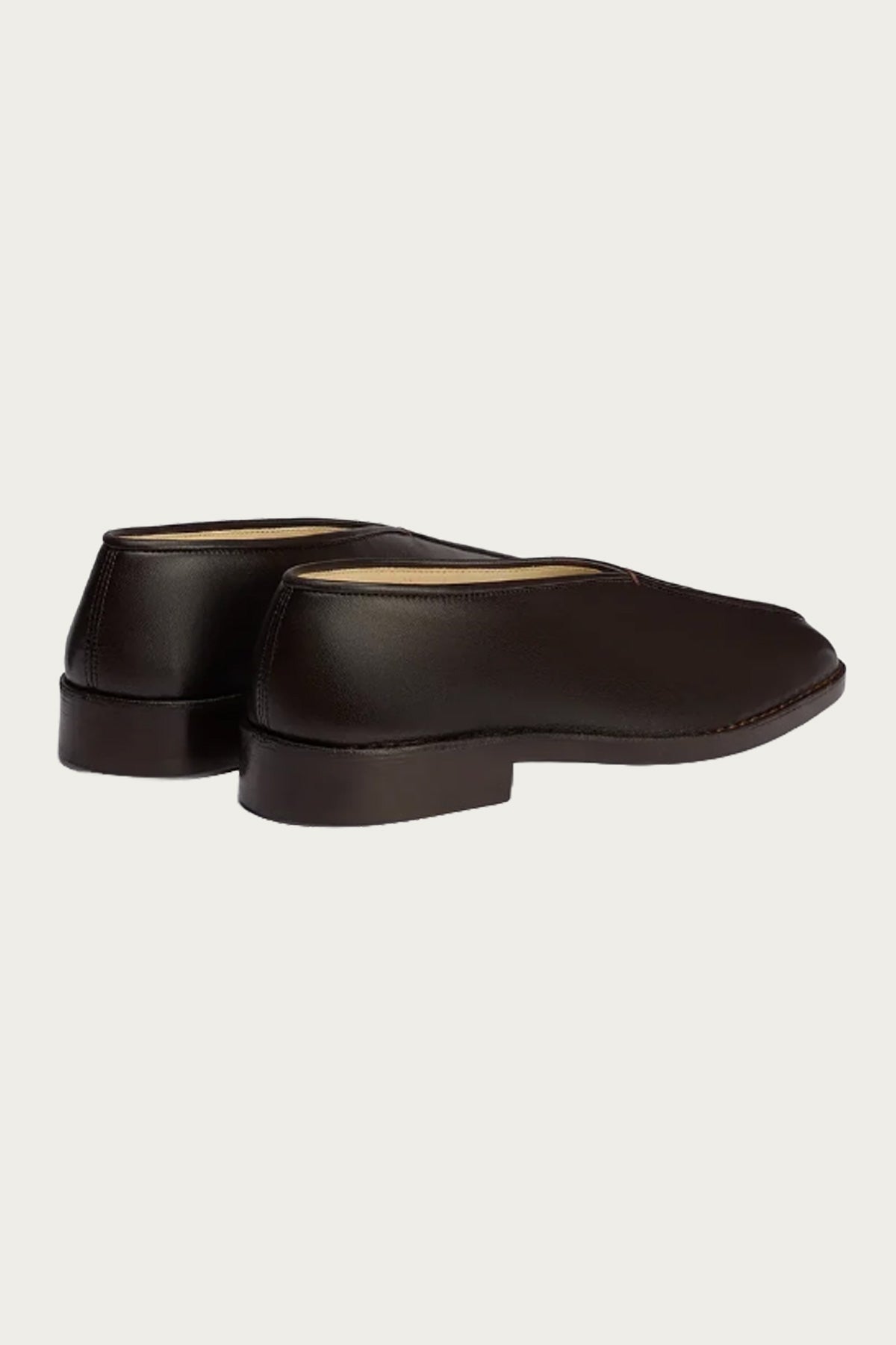 Lemaire - Flat Piped Slippers - Dark Chocolate - Canoe Club