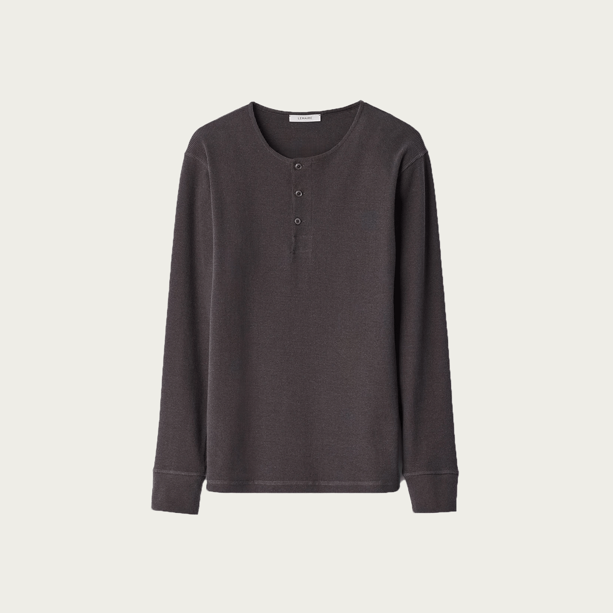 Lemaire Long Sleeve Henley | Basalt | Canoe Club