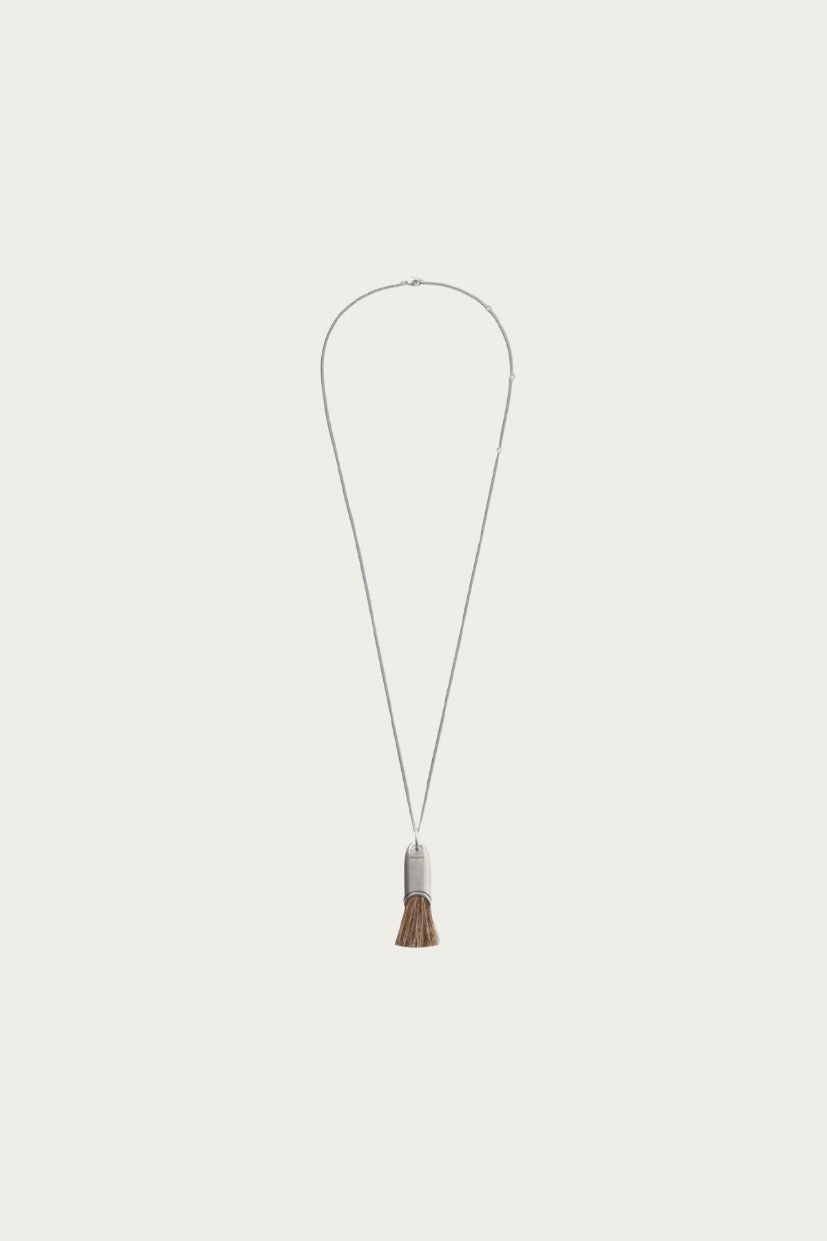 Lemaire - Personal Brush Necklace - Silver/Salt & Pepper - Canoe Club