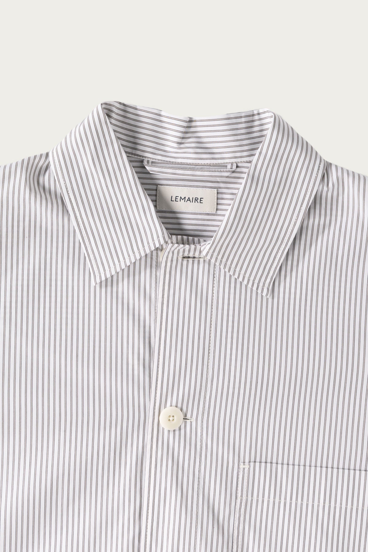 Lemaire - Pyjama Shirt - Creamy White/Taupe/Black - Canoe Club