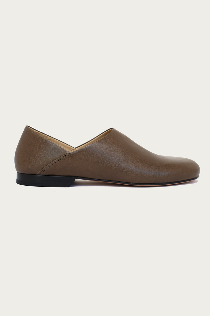 新品未使用　LEMAIRE Slippers Shoes - Brown Lemaire Piped Crepe Slippers | Dark Brown | Canoe Club
