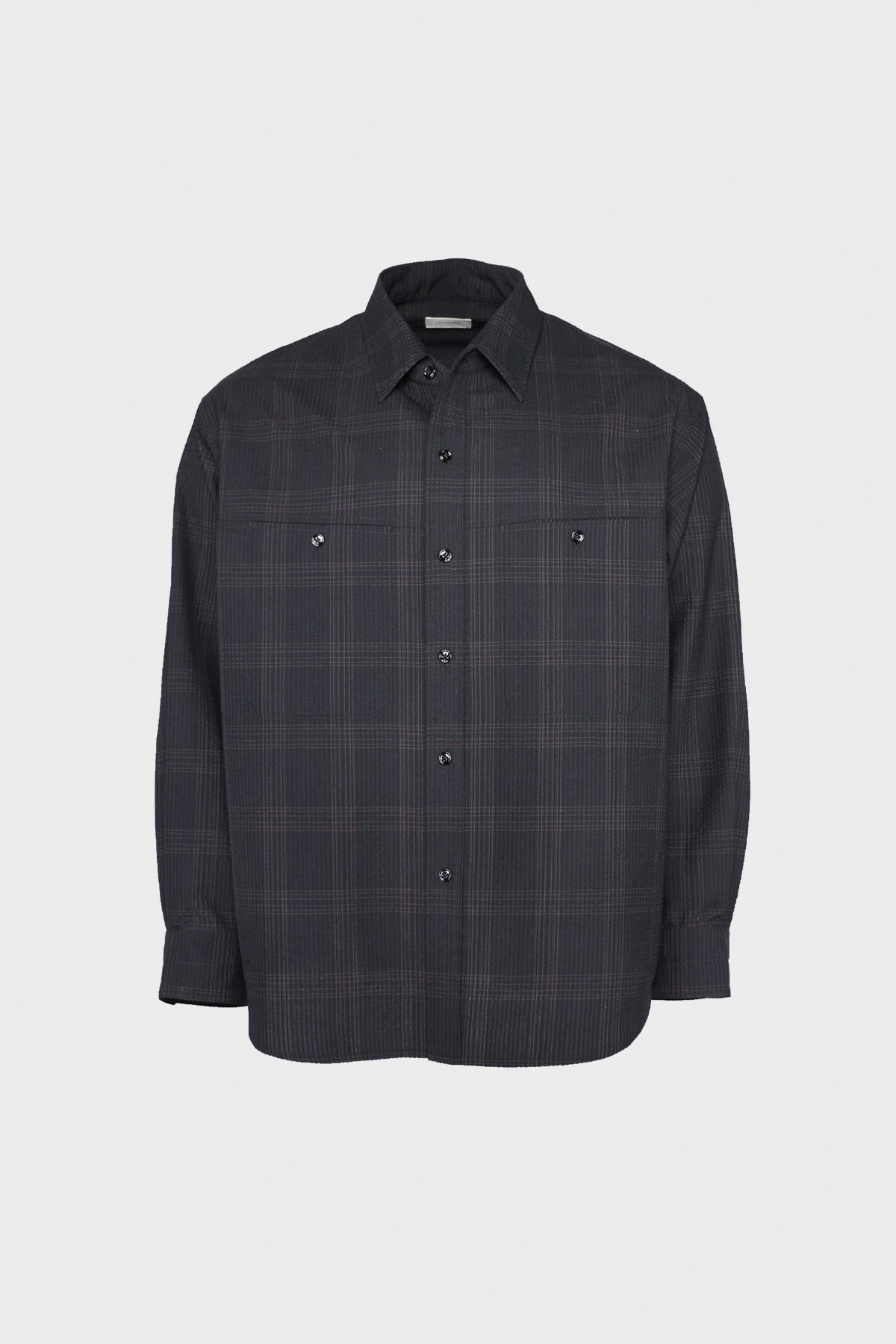 Lemaire - Welt Pocket Shirt - Dark Espresso/Marine - Canoe Club