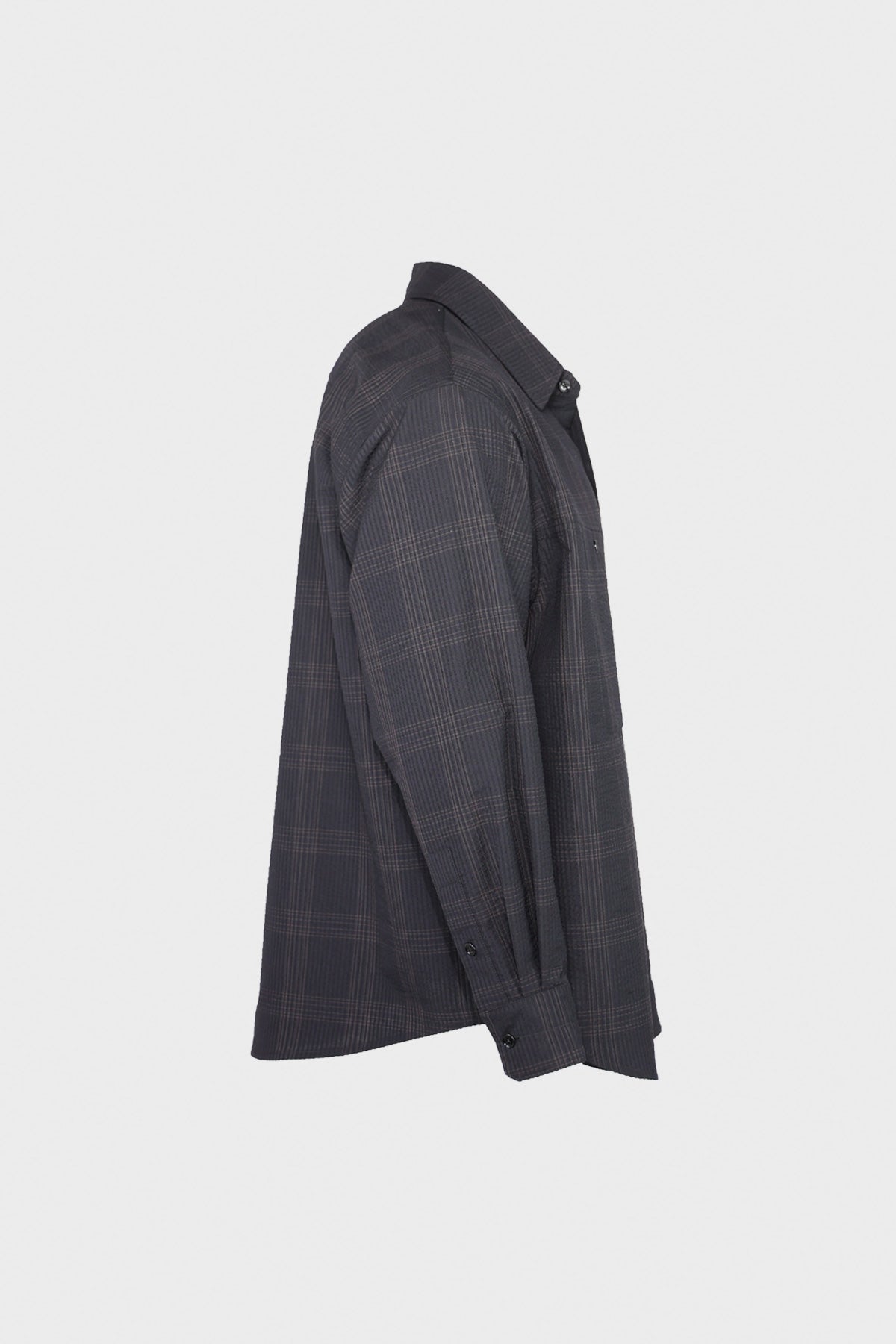 Lemaire - Welt Pocket Shirt - Dark Espresso/Marine - Canoe Club